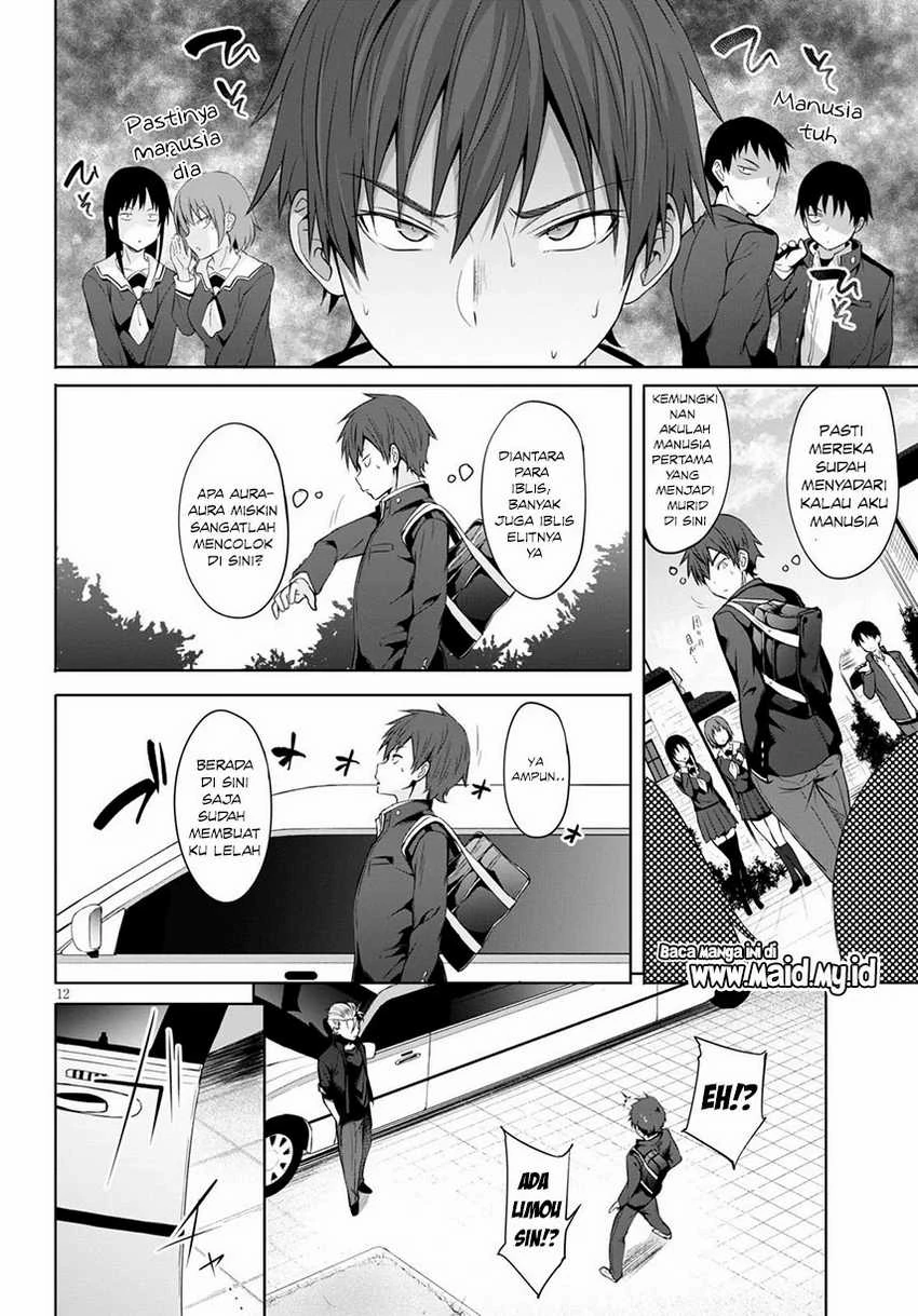 Halaman 18 — Maou Gakuen no Hangyakusha: Jinrui Hatsu no Maou Kouhou, Kenzoku Shoujo to Ouza wo Mezashite Nariagaru Chapter 1