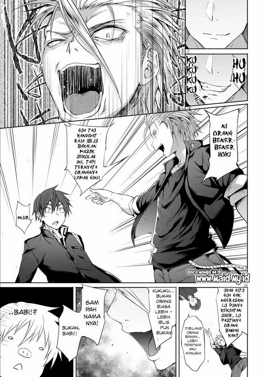 Halaman 21 — Maou Gakuen no Hangyakusha: Jinrui Hatsu no Maou Kouhou, Kenzoku Shoujo to Ouza wo Mezashite Nariagaru Chapter 1