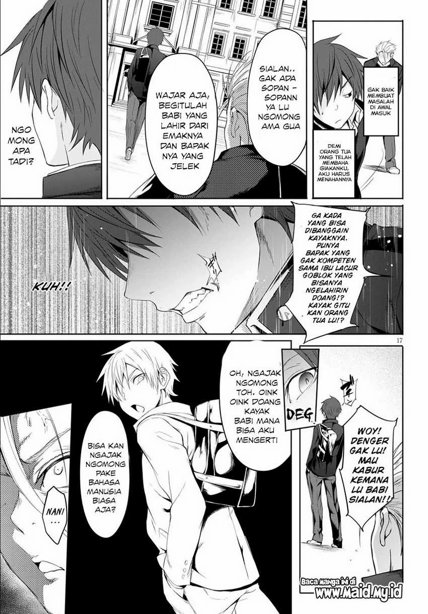Halaman 23 — Maou Gakuen no Hangyakusha: Jinrui Hatsu no Maou Kouhou, Kenzoku Shoujo to Ouza wo Mezashite Nariagaru Chapter 1