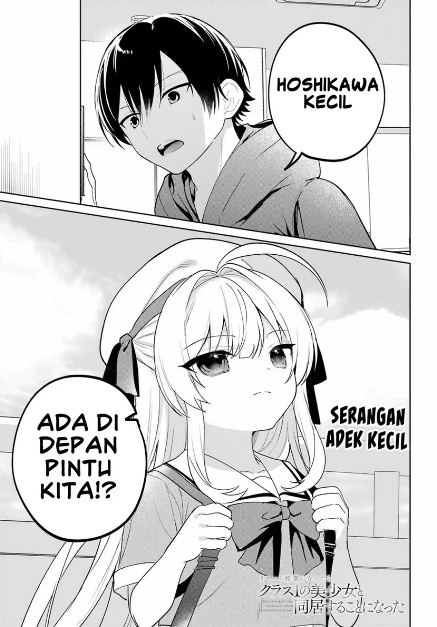 Halaman 3 — Remote Jugyou ni Nattara Class 1 no Bishoujo to Doukyo suru Koto ni Natta Chapter 14