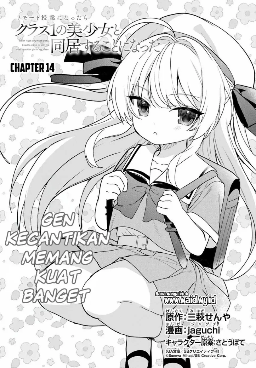 Halaman 4 — Remote Jugyou ni Nattara Class 1 no Bishoujo to Doukyo suru Koto ni Natta Chapter 14
