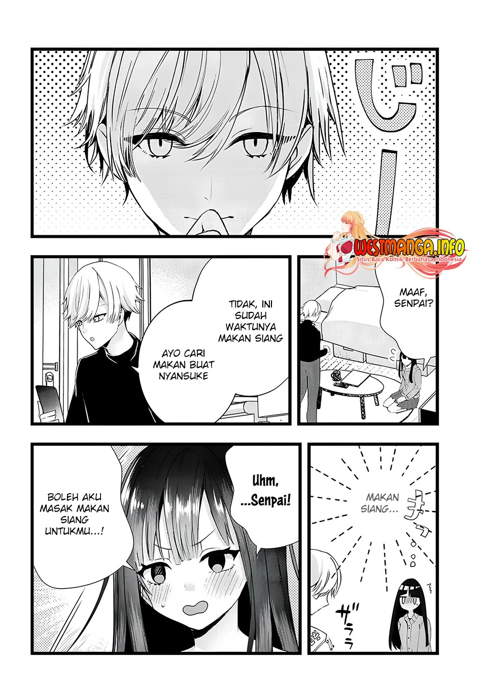 Halaman 4 — Chiteki de Cool na Kouhai Bijo, Ore no Kaineko ni Naru Chapter 15