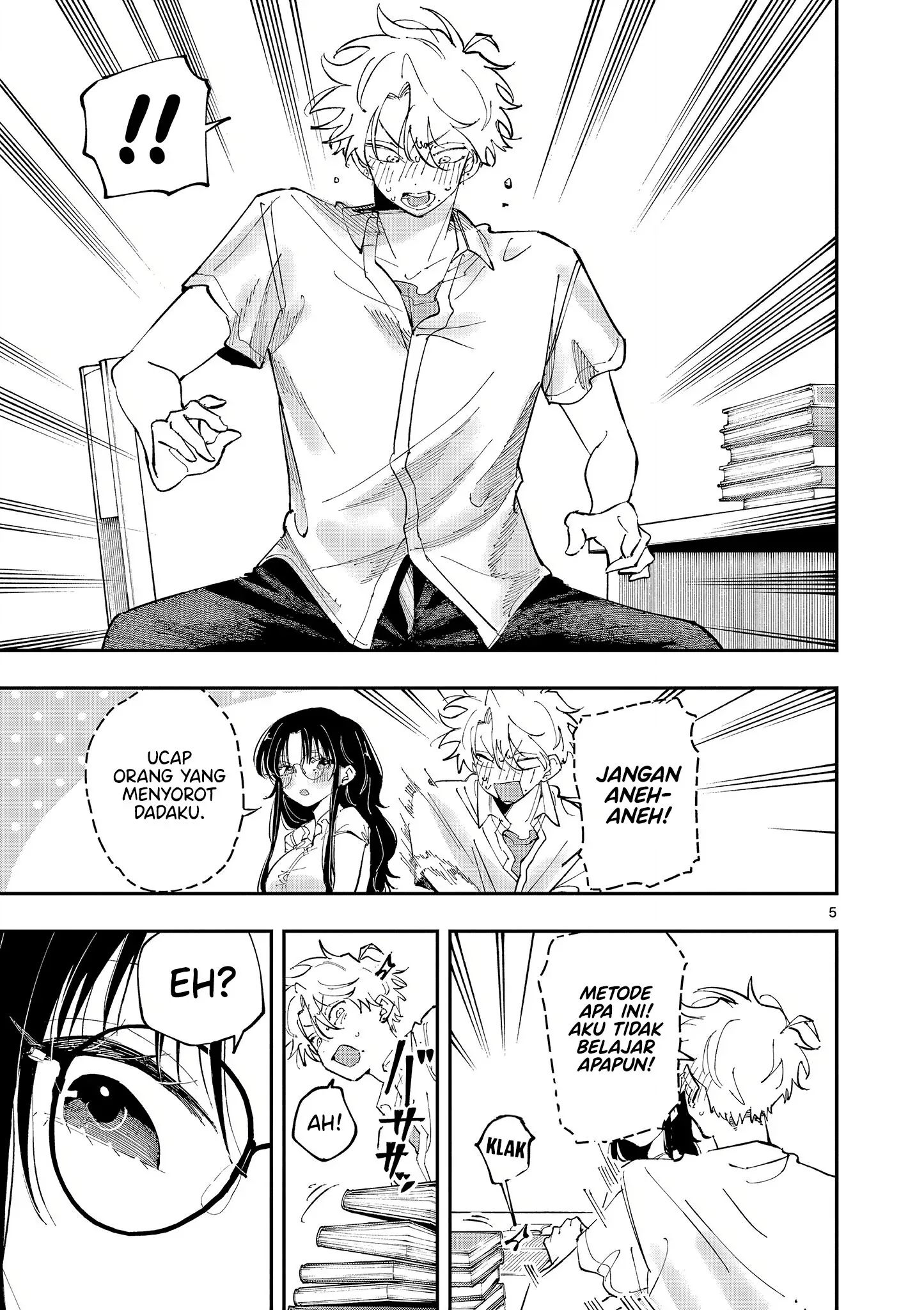 Halaman 5 — Tonari no Seki no Yatsu ga Souiu Me de Mitekuru Chapter 38