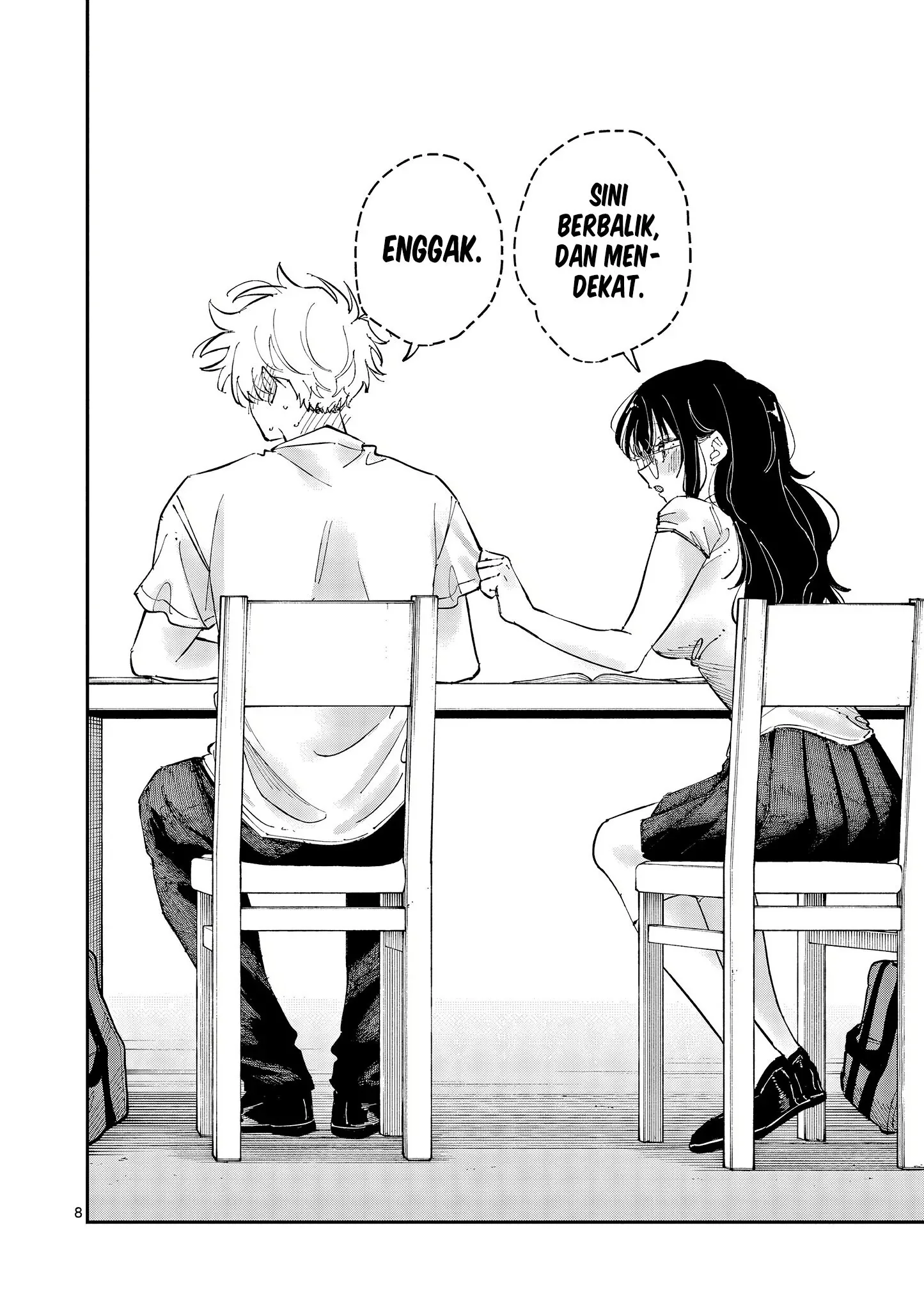 Halaman 8 — Tonari no Seki no Yatsu ga Souiu Me de Mitekuru Chapter 38