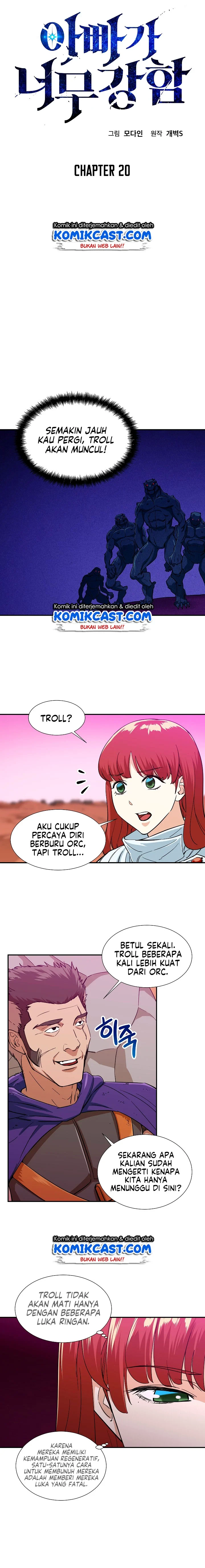 Halaman 3 — My Dad Is Too Strong Chapter 20