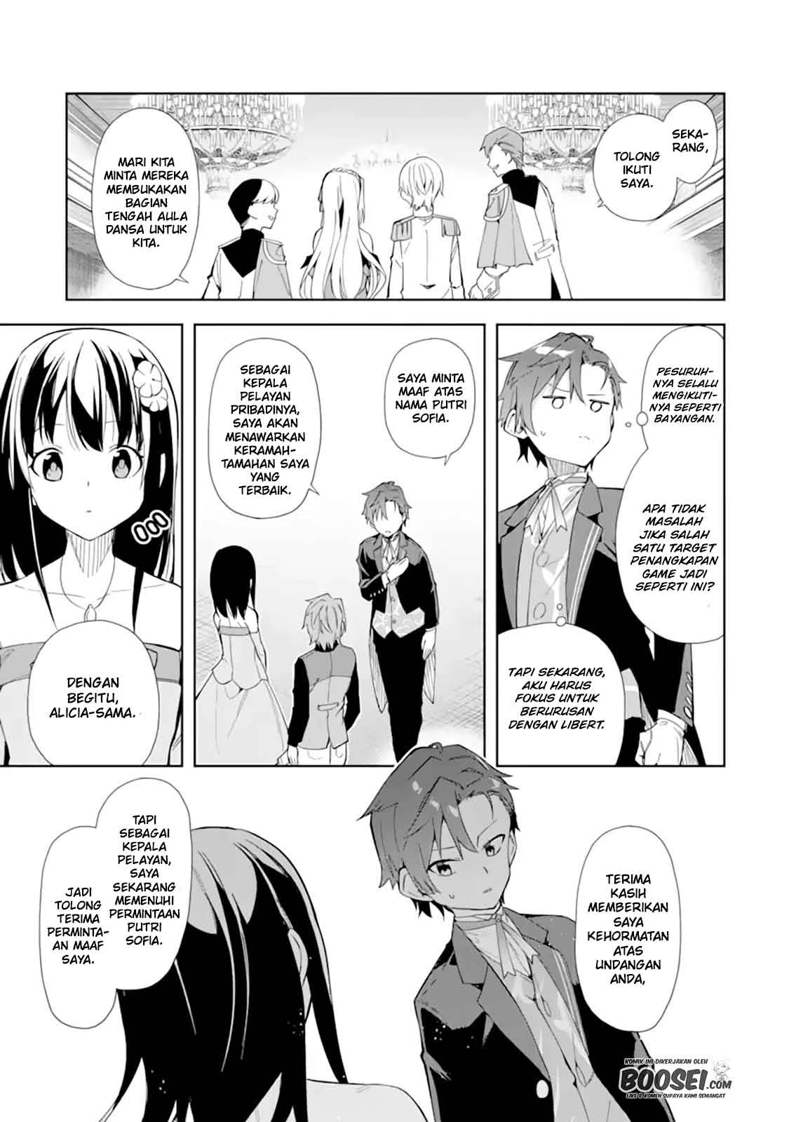 Halaman 12 — Akuyaku Reijou no Shitsuji-sama: Hametsu Flag wa Ore ga Tsubusasete Itadakimasu Chapter 9
