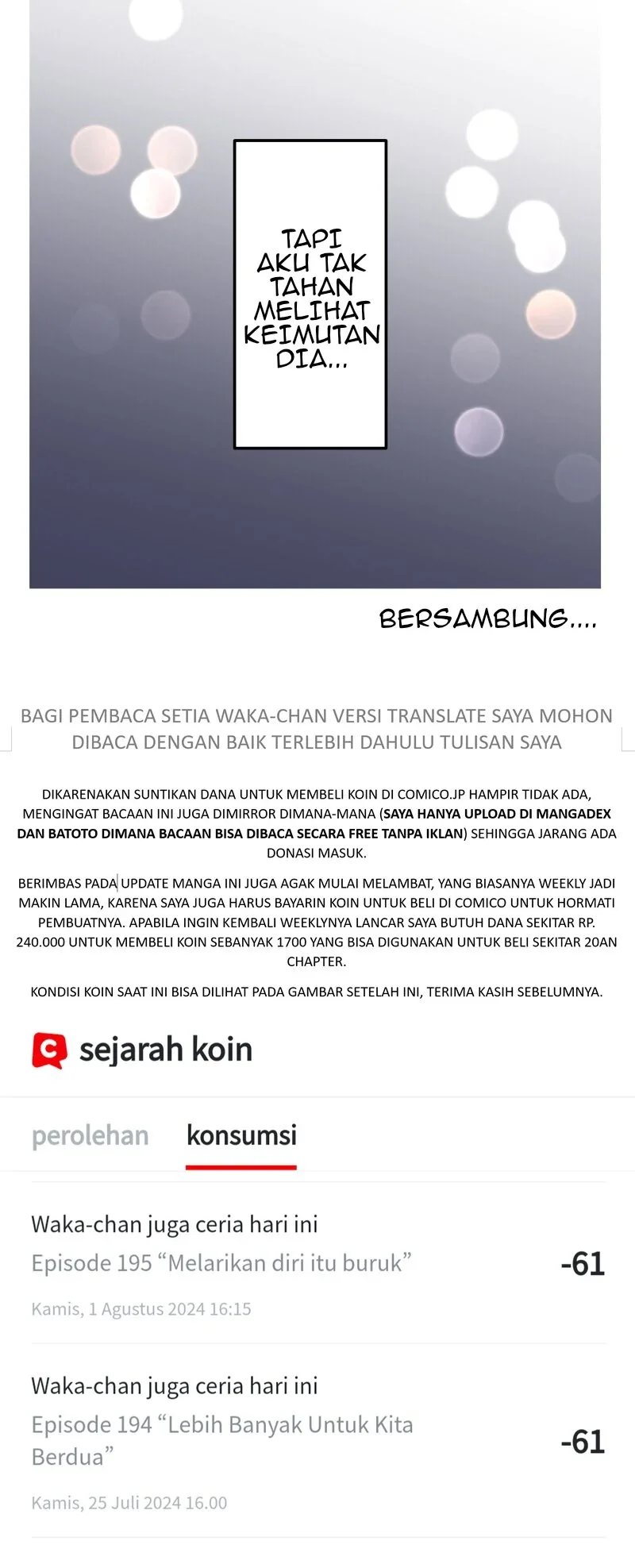 Halaman 39 — Waka-chan Is Flirty Again Chapter 195