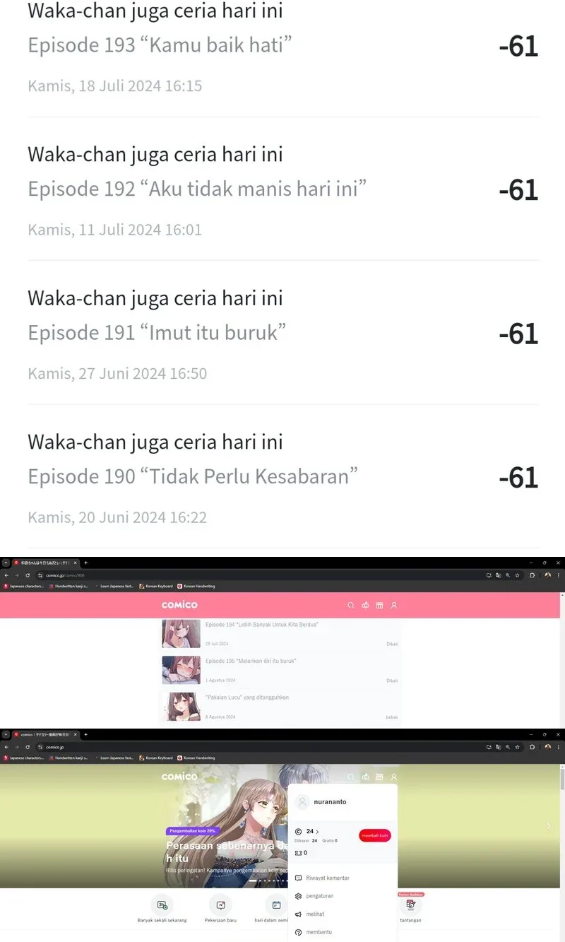 Halaman 40 — Waka-chan Is Flirty Again Chapter 195