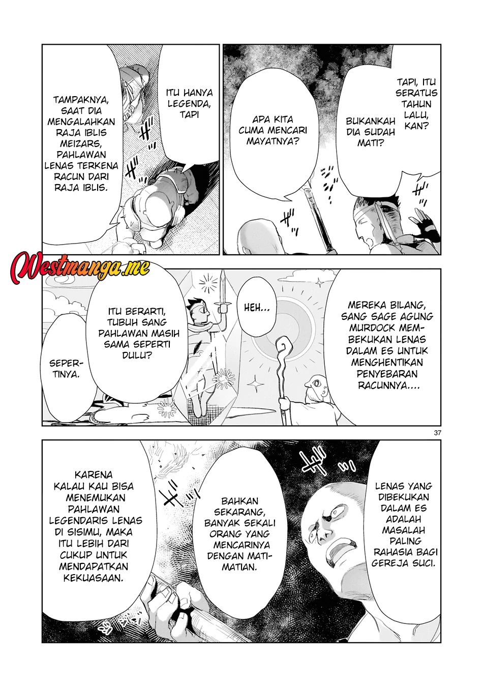 Halaman 28 — Elf-zuma to Hajimeru Yuukyuu no Tabi: Densetsu no Yuusha, Aisuru Elf to Tomo ni 100-nen Mae ni Sukutta Sekai wo Tabisuru Chapter 1