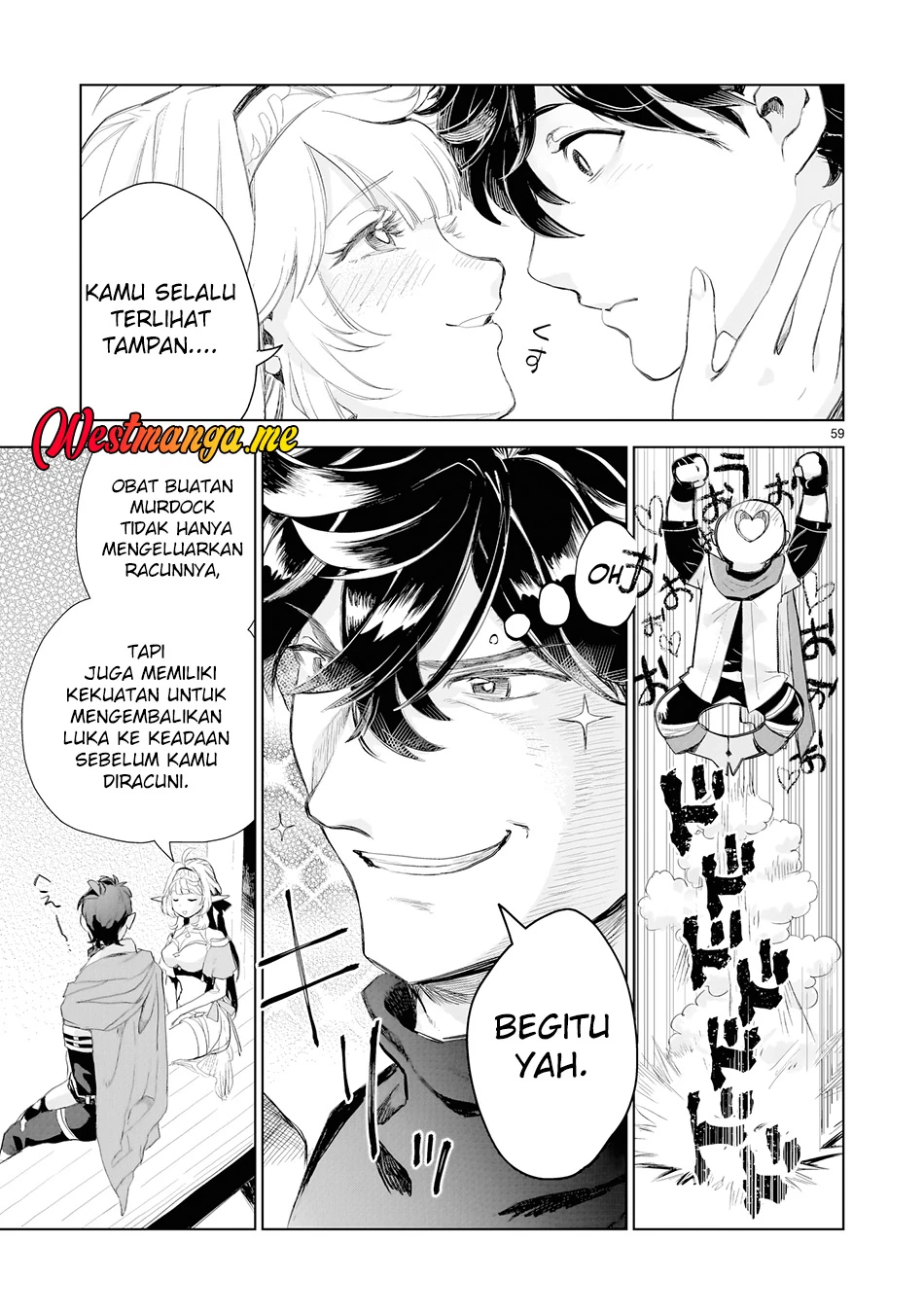 Halaman 48 — Elf-zuma to Hajimeru Yuukyuu no Tabi: Densetsu no Yuusha, Aisuru Elf to Tomo ni 100-nen Mae ni Sukutta Sekai wo Tabisuru Chapter 1