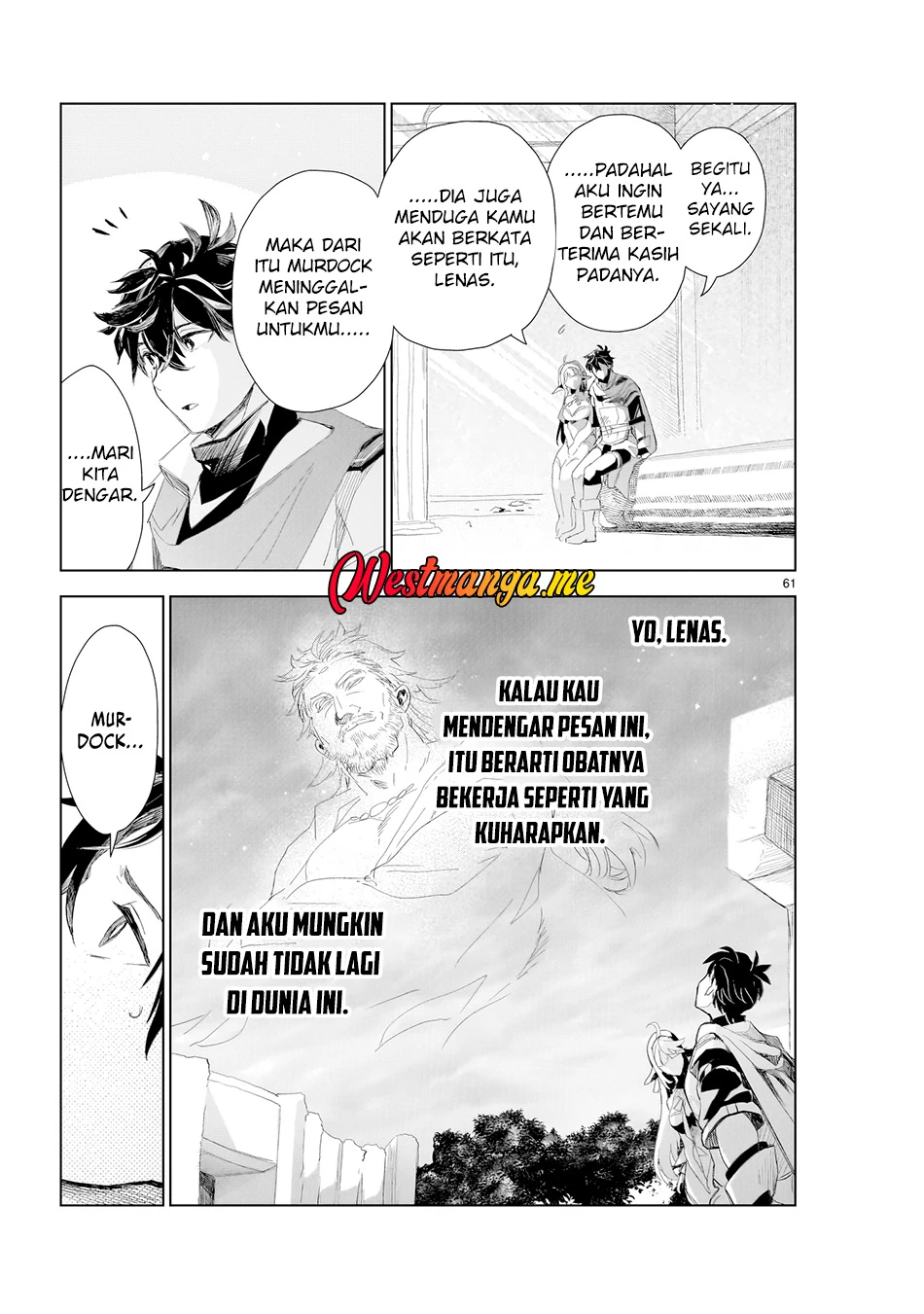 Halaman 50 — Elf-zuma to Hajimeru Yuukyuu no Tabi: Densetsu no Yuusha, Aisuru Elf to Tomo ni 100-nen Mae ni Sukutta Sekai wo Tabisuru Chapter 1