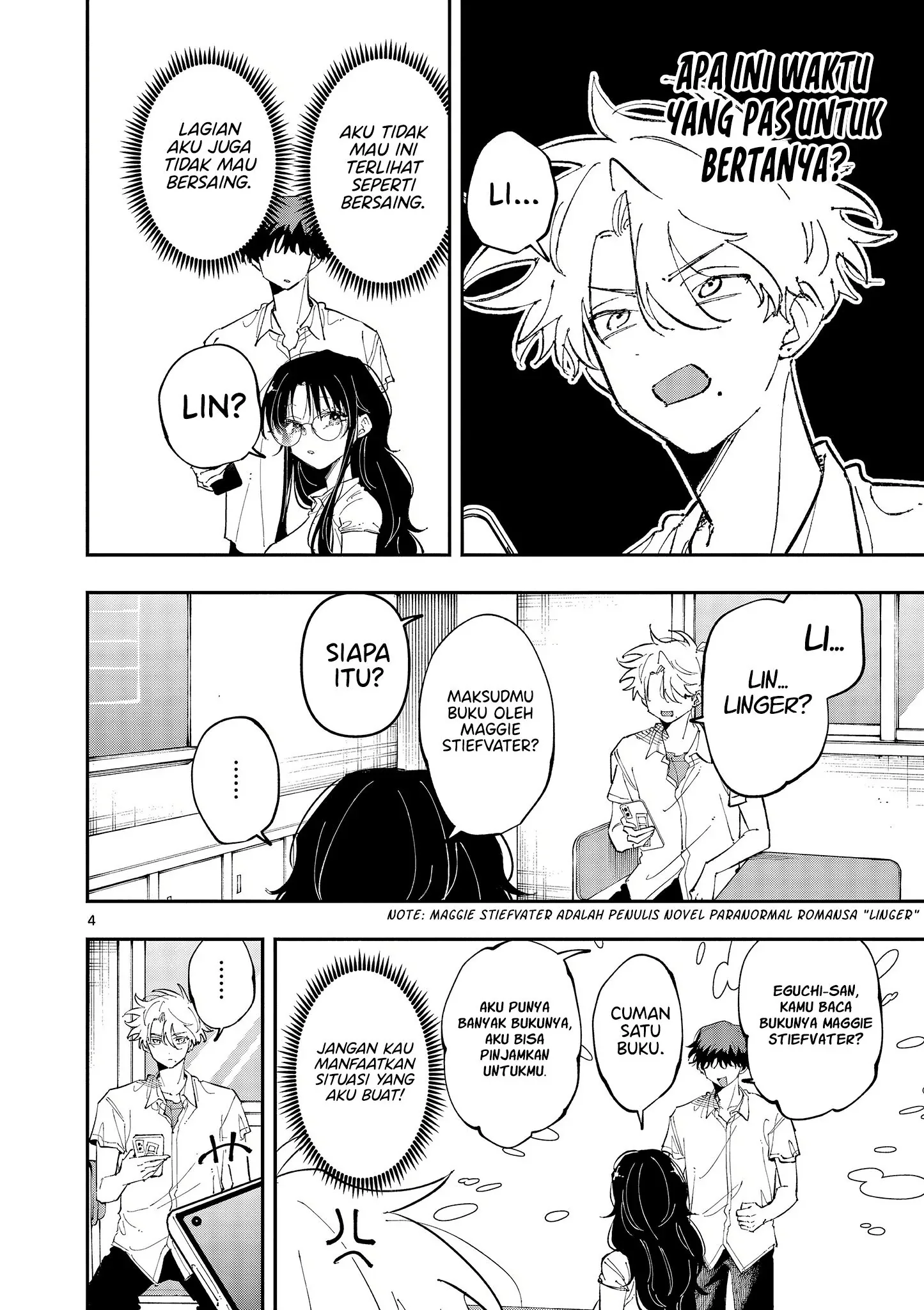 Halaman 4 — Tonari no Seki no Yatsu ga Souiu Me de Mitekuru Chapter 35