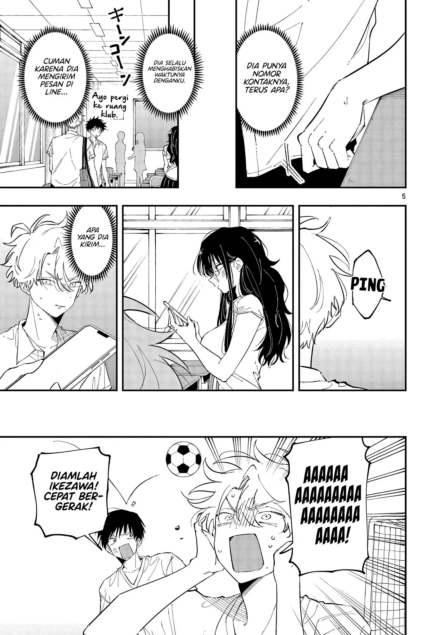 Halaman 5 — Tonari no Seki no Yatsu ga Souiu Me de Mitekuru Chapter 35