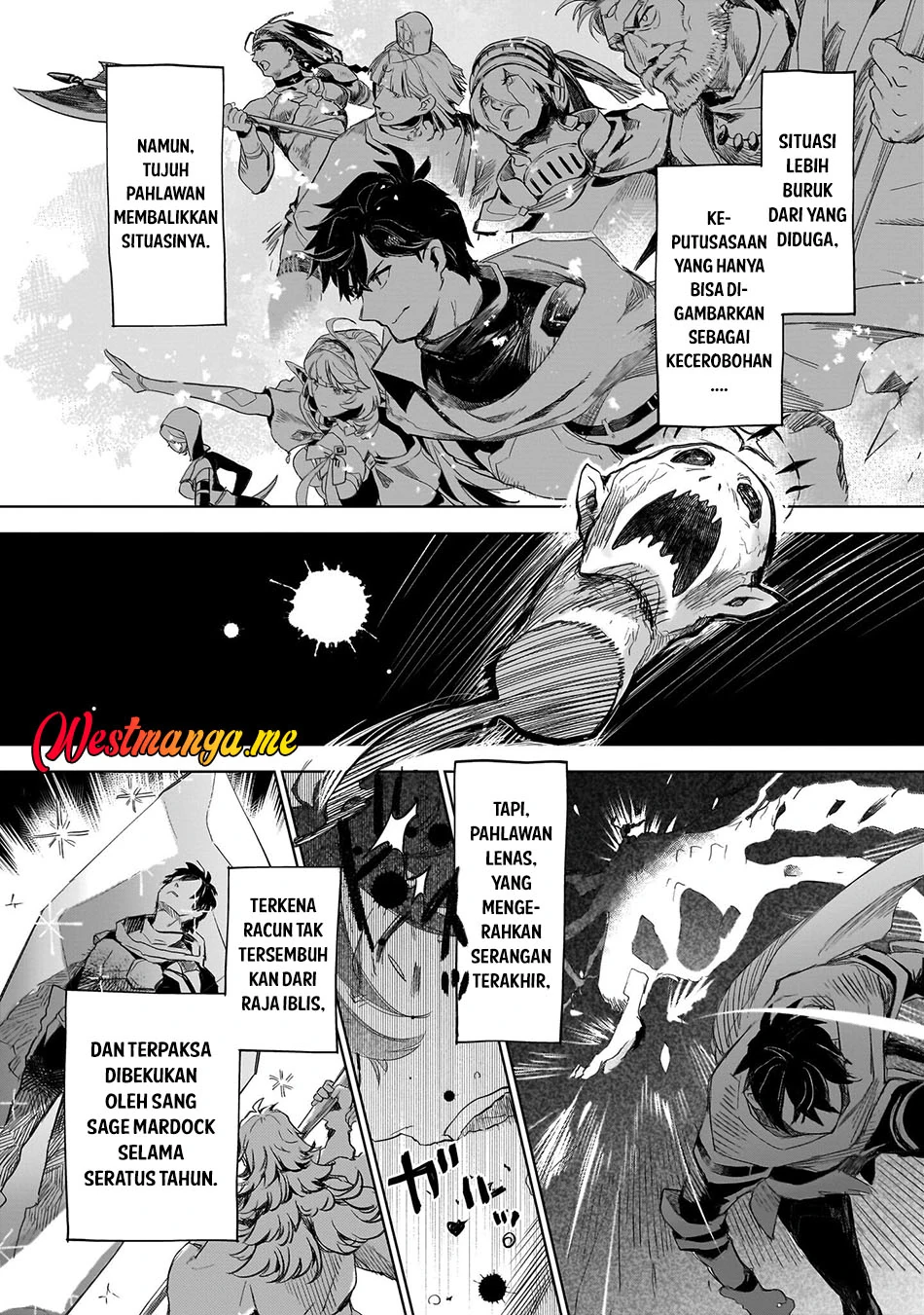 Halaman 3 — Elf-zuma to Hajimeru Yuukyuu no Tabi: Densetsu no Yuusha, Aisuru Elf to Tomo ni 100-nen Mae ni Sukutta Sekai wo Tabisuru Chapter 2