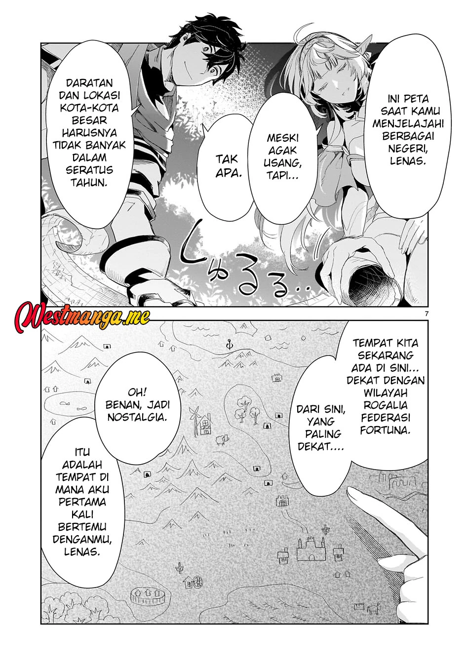 Halaman 4 — Elf-zuma to Hajimeru Yuukyuu no Tabi: Densetsu no Yuusha, Aisuru Elf to Tomo ni 100-nen Mae ni Sukutta Sekai wo Tabisuru Chapter 2