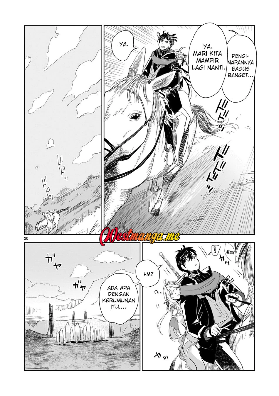 Halaman 16 — Elf-zuma to Hajimeru Yuukyuu no Tabi: Densetsu no Yuusha, Aisuru Elf to Tomo ni 100-nen Mae ni Sukutta Sekai wo Tabisuru Chapter 2