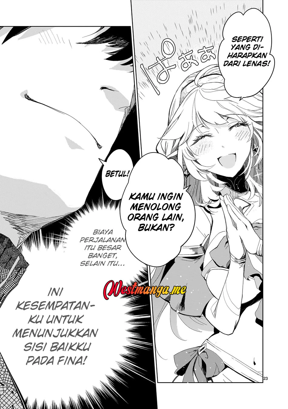 Halaman 19 — Elf-zuma to Hajimeru Yuukyuu no Tabi: Densetsu no Yuusha, Aisuru Elf to Tomo ni 100-nen Mae ni Sukutta Sekai wo Tabisuru Chapter 2