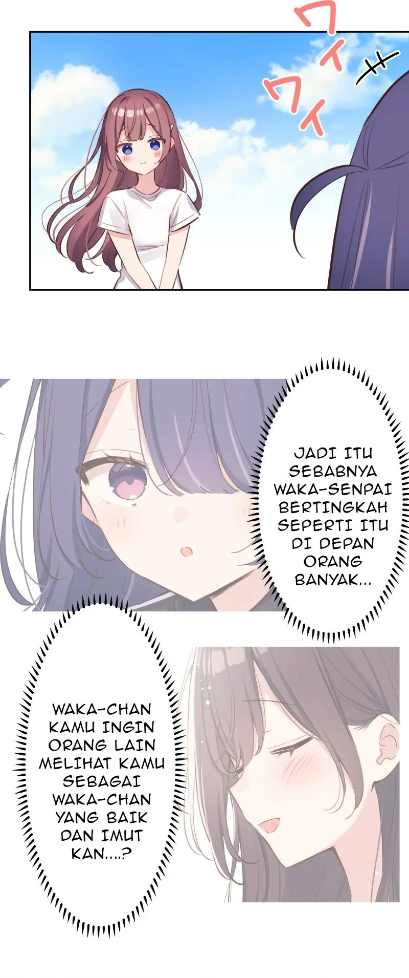 Halaman 15 — Waka-chan Is Flirty Again Chapter 203