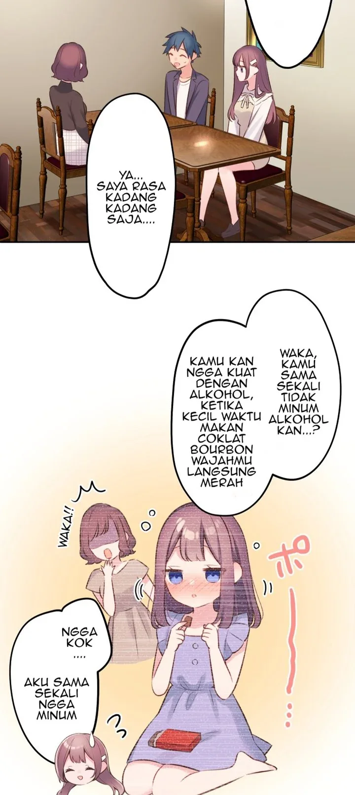 Halaman 3 — Waka-chan Is Flirty Again Chapter 100