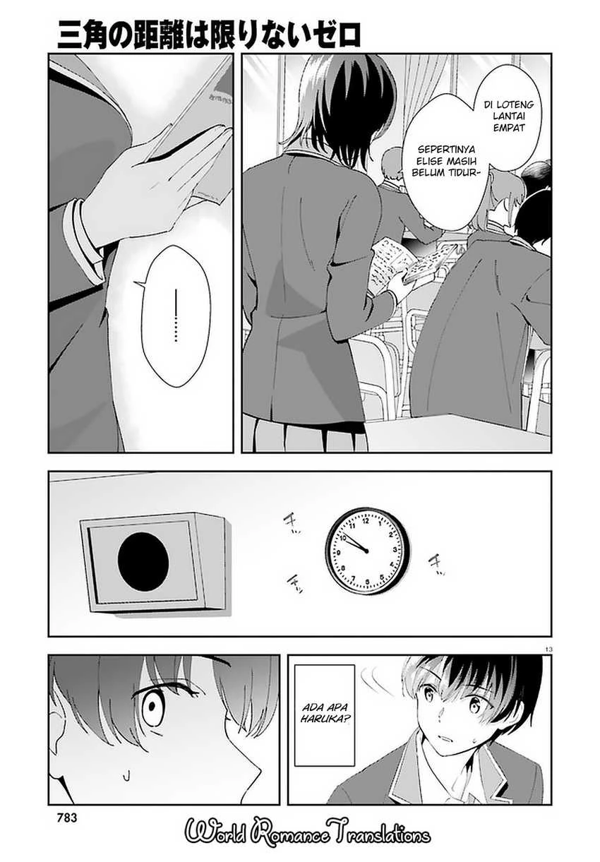 Halaman 13 — Sankaku no Kyori wa Kagirinai Zero Chapter 13