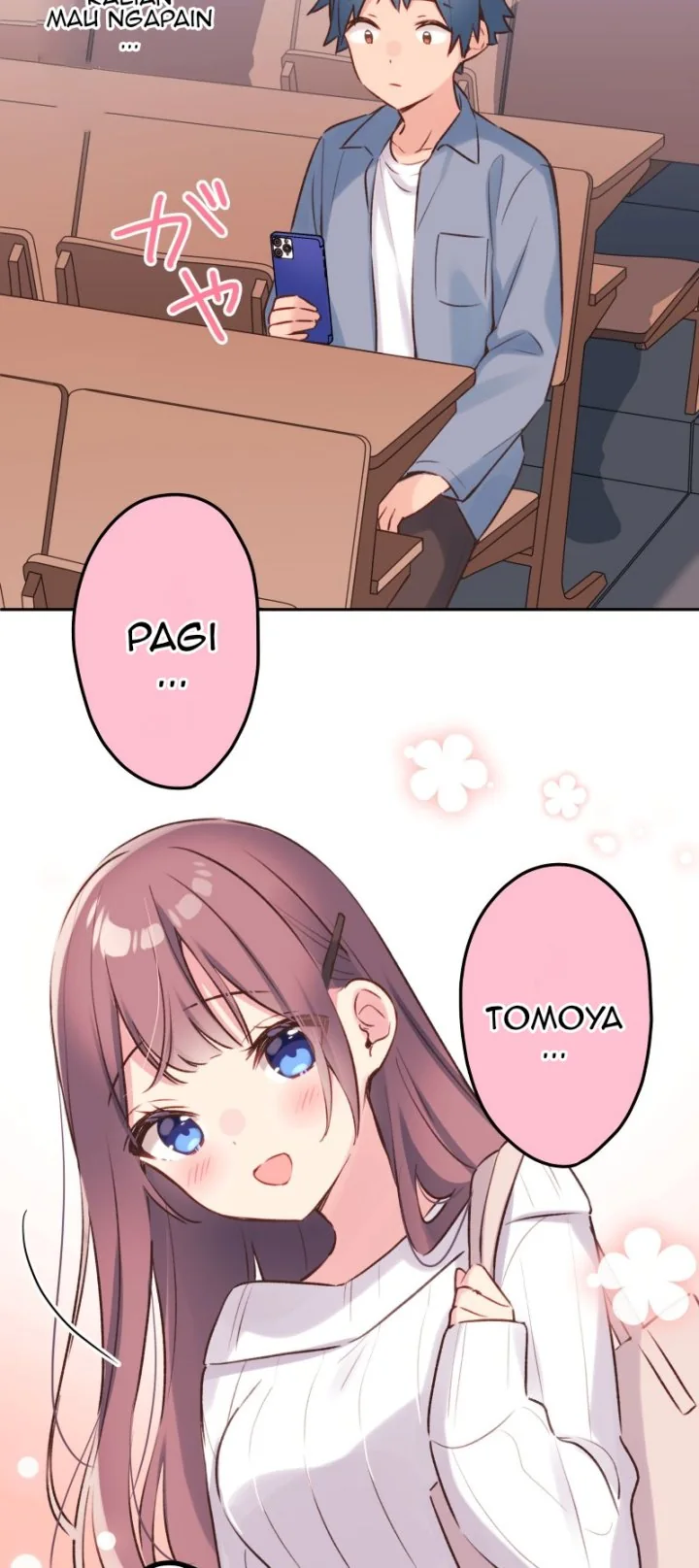 Halaman 3 — Waka-chan Is Flirty Again Chapter 90