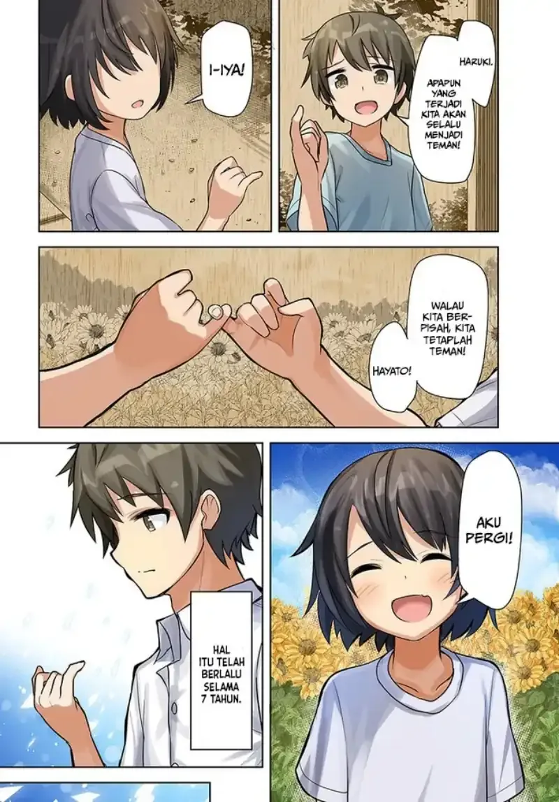 Halaman 4 — Tenkou-saki no Seiso Karen na Bishoujo ga, Mukashi Danshi to Omotte Issho ni Asonda Osananajimi Datta Ken Chapter 1
