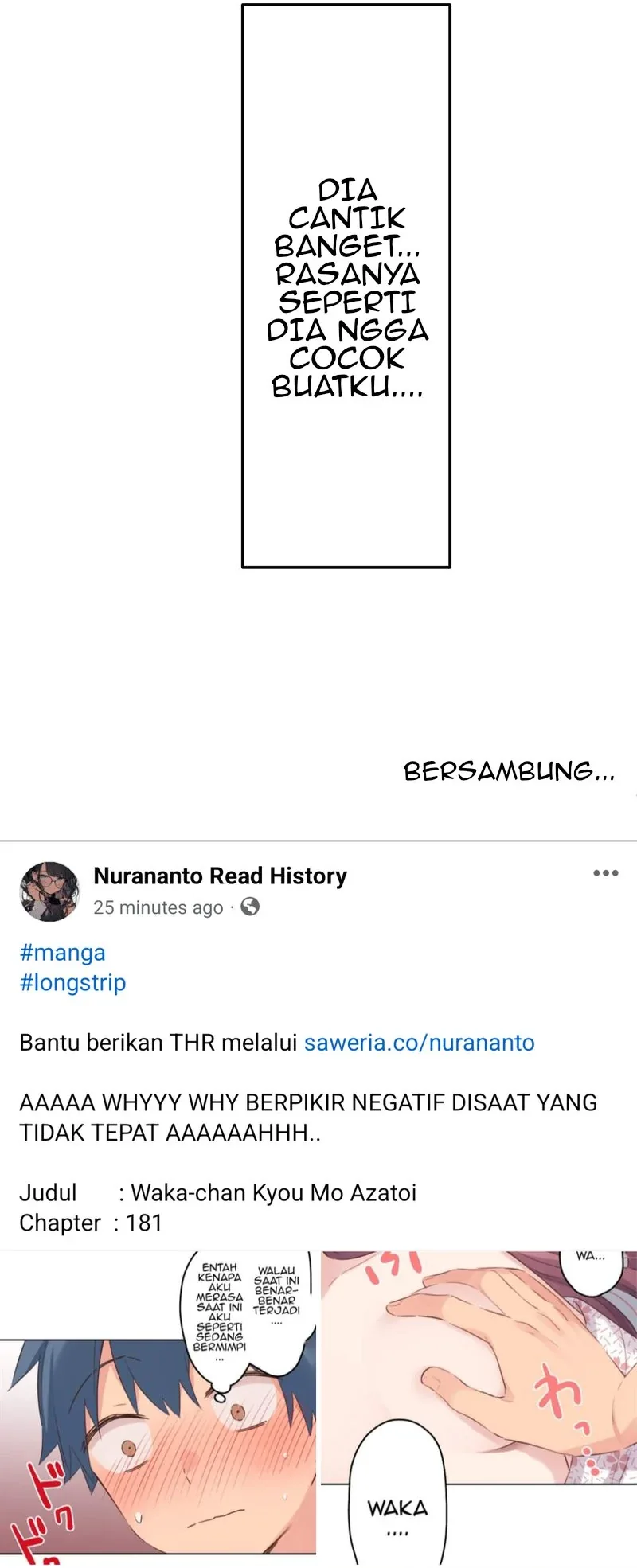 Halaman 34 — Waka-chan Is Flirty Again Chapter 180