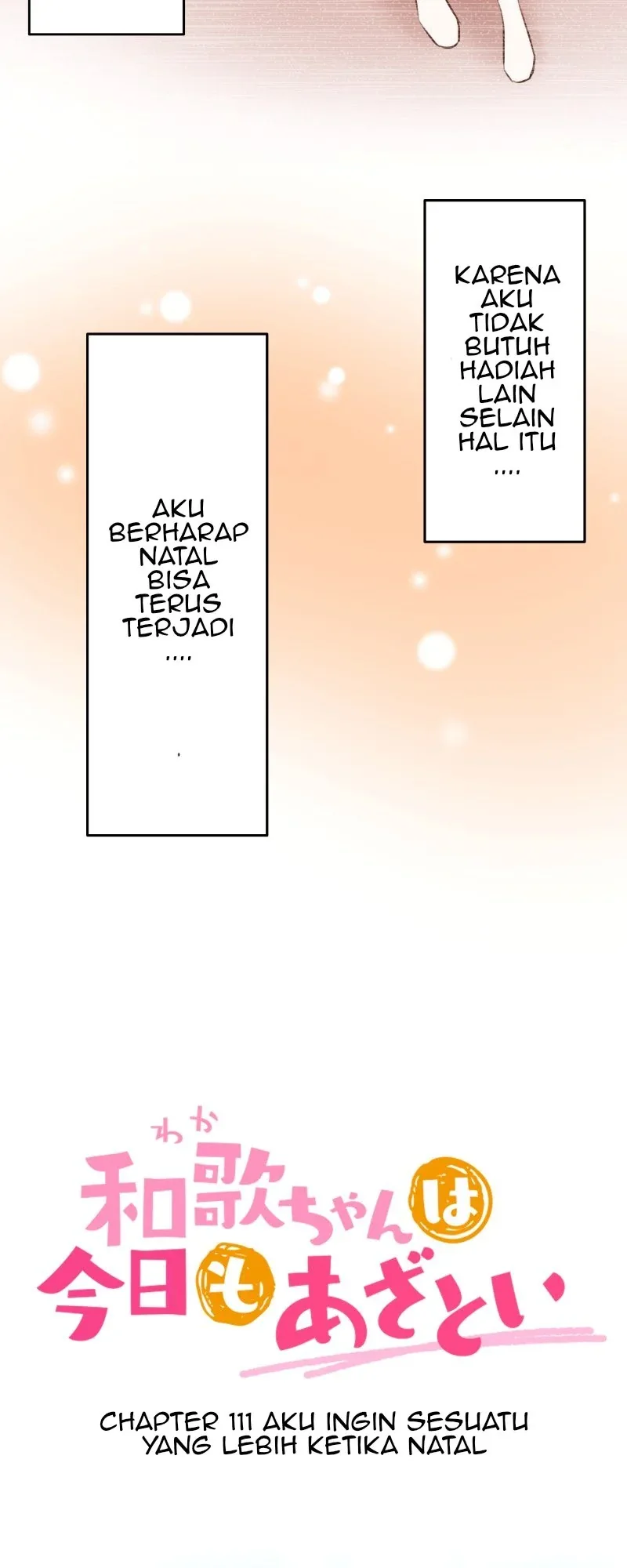 Halaman 4 — Waka-chan Is Flirty Again Chapter 111