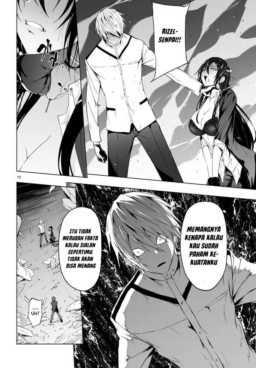 Halaman 12 — Maou Gakuen no Hangyakusha: Jinrui Hatsu no Maou Kouhou, Kenzoku Shoujo to Ouza wo Mezashite Nariagaru Chapter 22