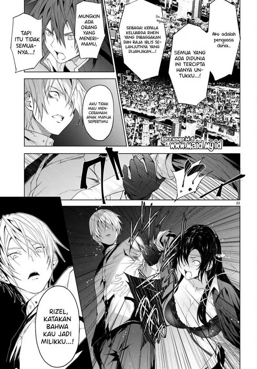 Halaman 23 — Maou Gakuen no Hangyakusha: Jinrui Hatsu no Maou Kouhou, Kenzoku Shoujo to Ouza wo Mezashite Nariagaru Chapter 22