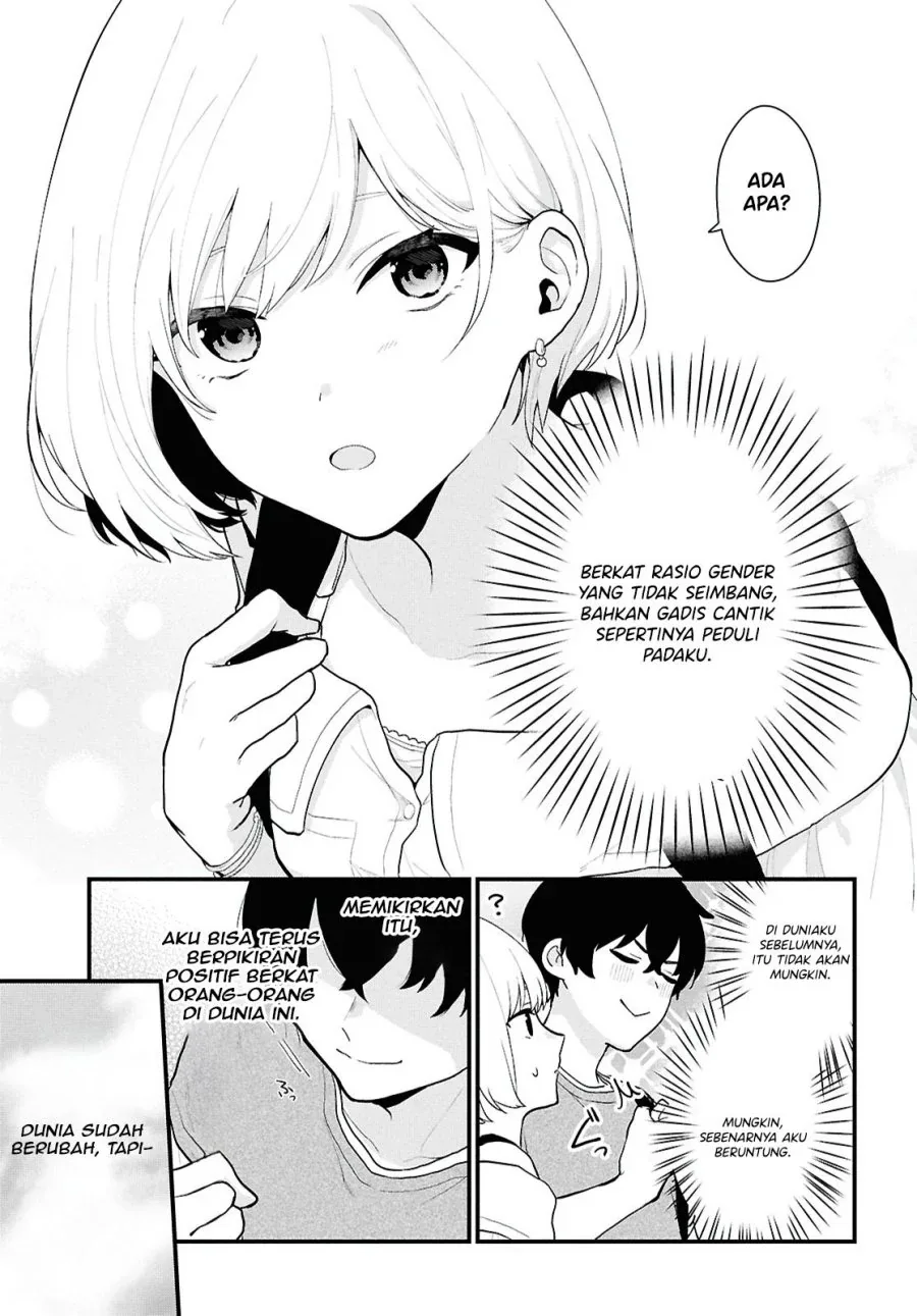 Halaman 9 — Danjo Hi 1:5 no Sekai demo Futsuu ni Ikirareru to Omotta? Gekiomo Kanjou na Kanojo-tachi ga Mujikaku Danshi ni Hanrou saretara Chapter 1