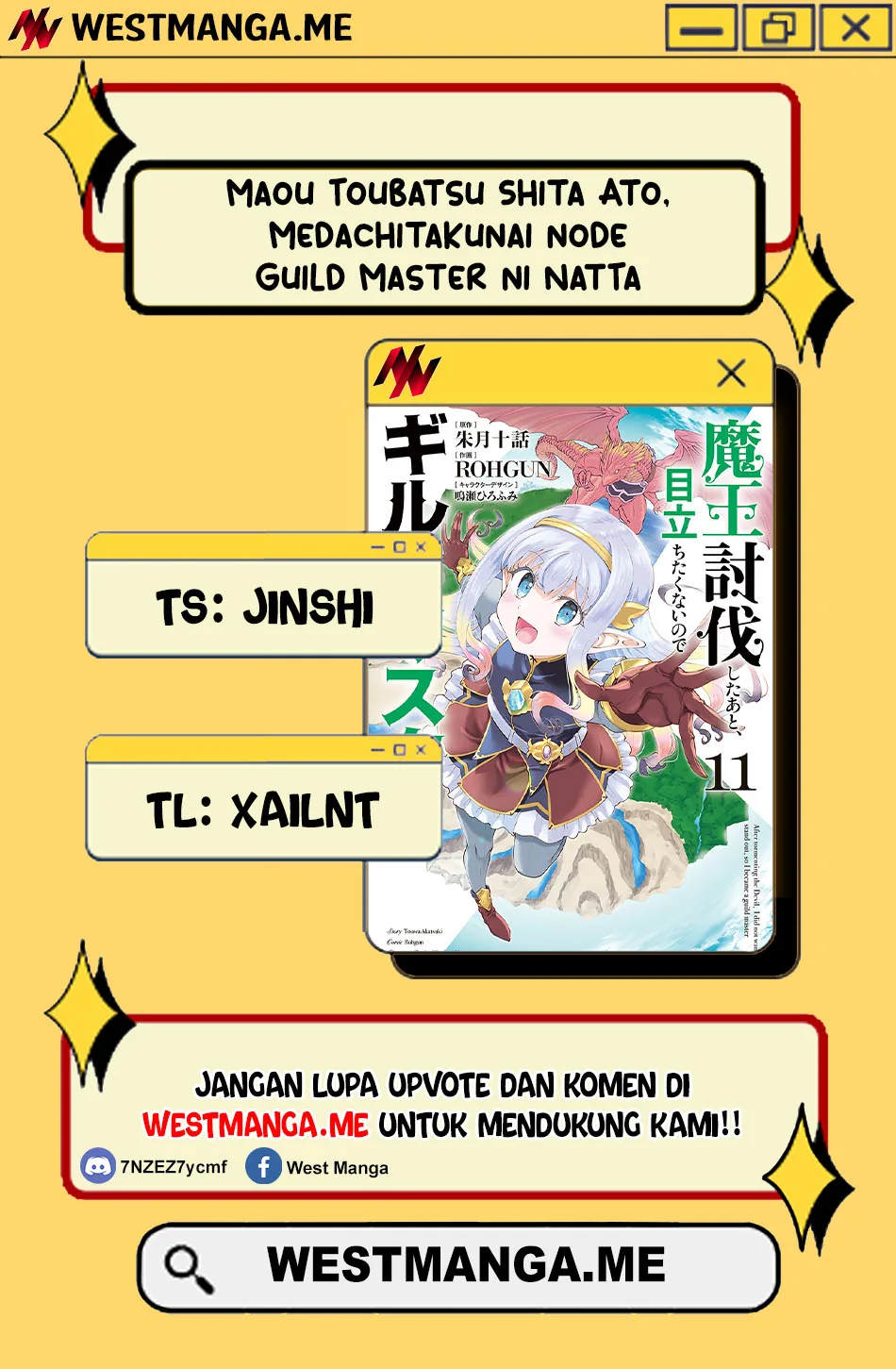 Halaman 3 — Maou Toubatsu shita Ato, Medachitakunai node Guild Master ni Natta Chapter 71