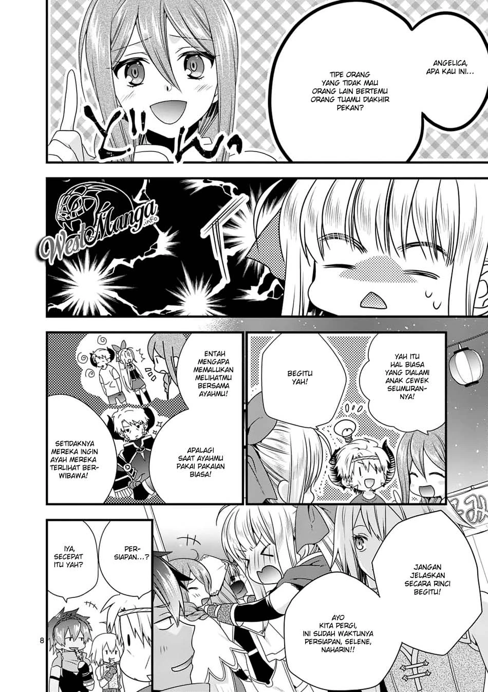 Halaman 8 — Maou desu. Onna Yuusha no Hahaoya to Saikon shita node, Onna Yuusha ga Giri no Musume ni Narimashita. @comic Chapter 29