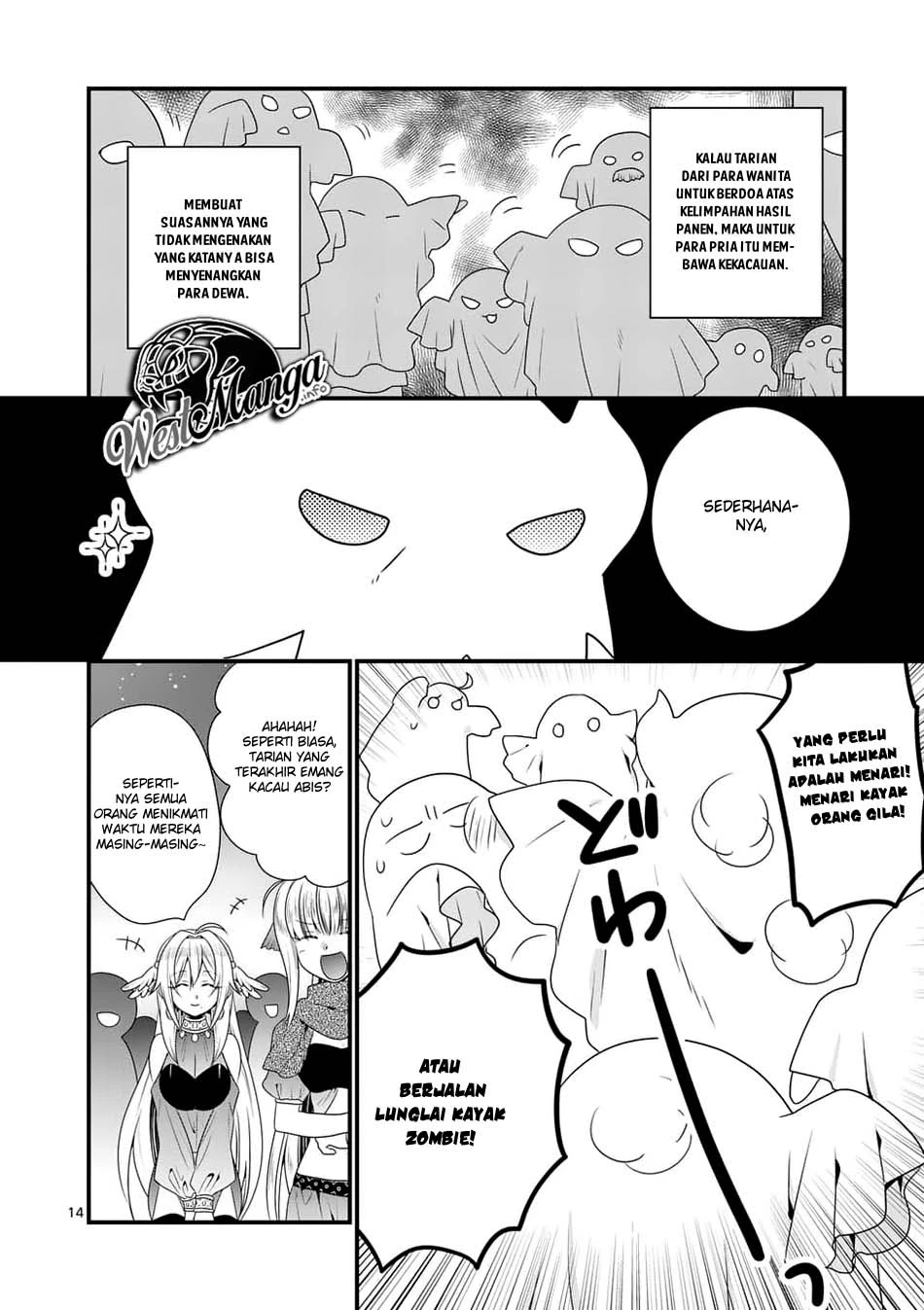 Halaman 14 — Maou desu. Onna Yuusha no Hahaoya to Saikon shita node, Onna Yuusha ga Giri no Musume ni Narimashita. @comic Chapter 29