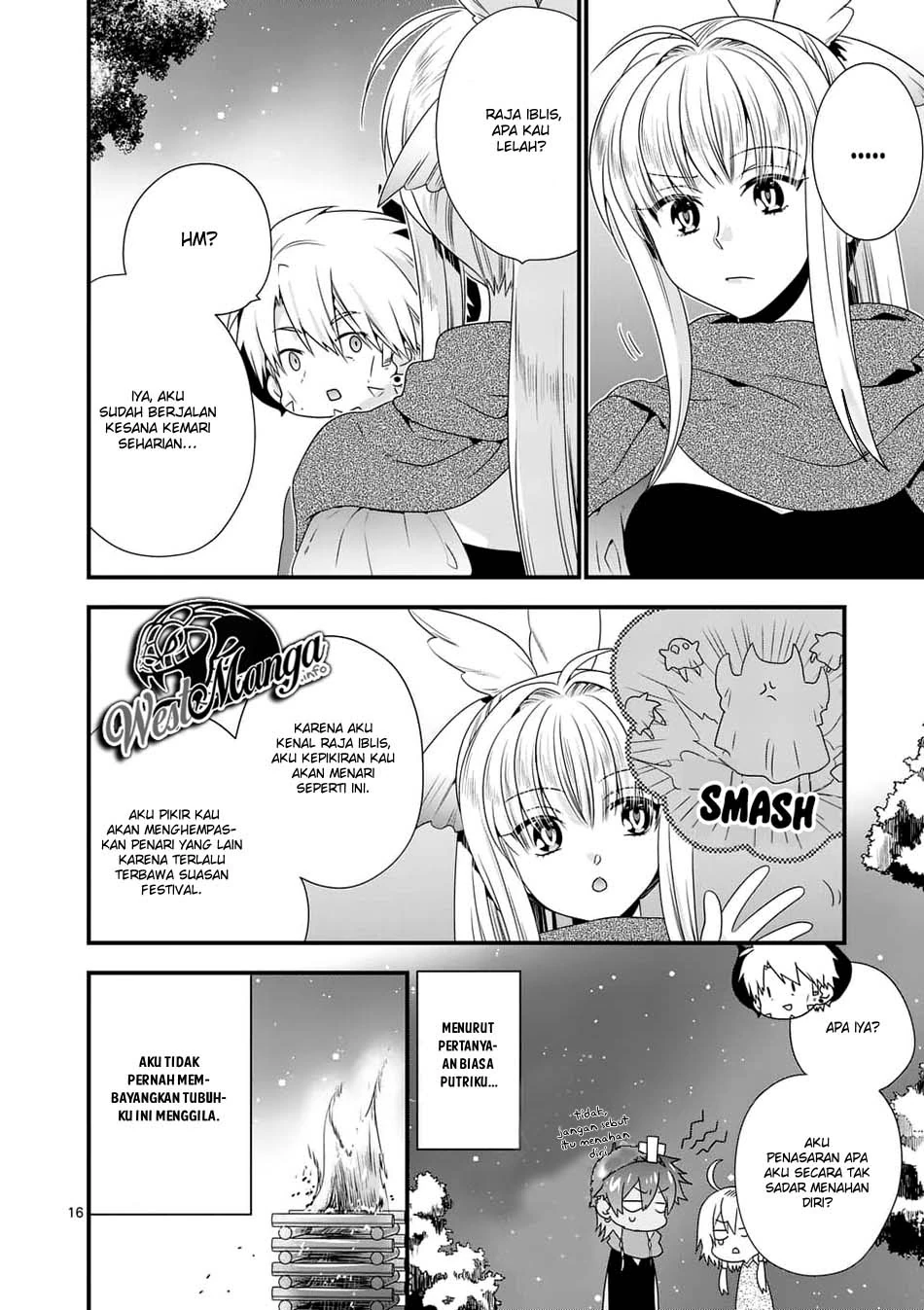 Halaman 16 — Maou desu. Onna Yuusha no Hahaoya to Saikon shita node, Onna Yuusha ga Giri no Musume ni Narimashita. @comic Chapter 29