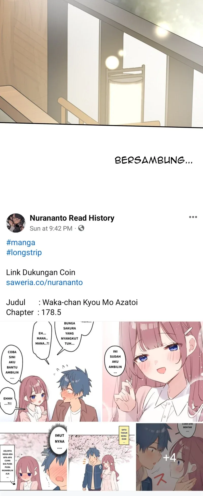 Halaman 42 — Waka-chan Is Flirty Again Chapter 178