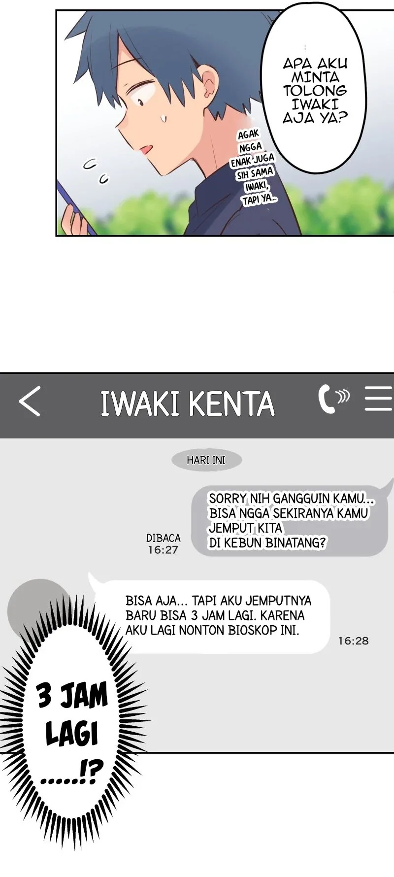 Halaman 6 — Waka-chan Is Flirty Again Chapter 198
