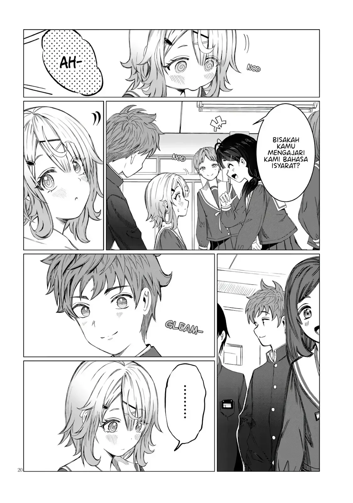 Halaman 18 — Kimi wa Yakamashi Tojite yo Kuchi wo! Chapter 1