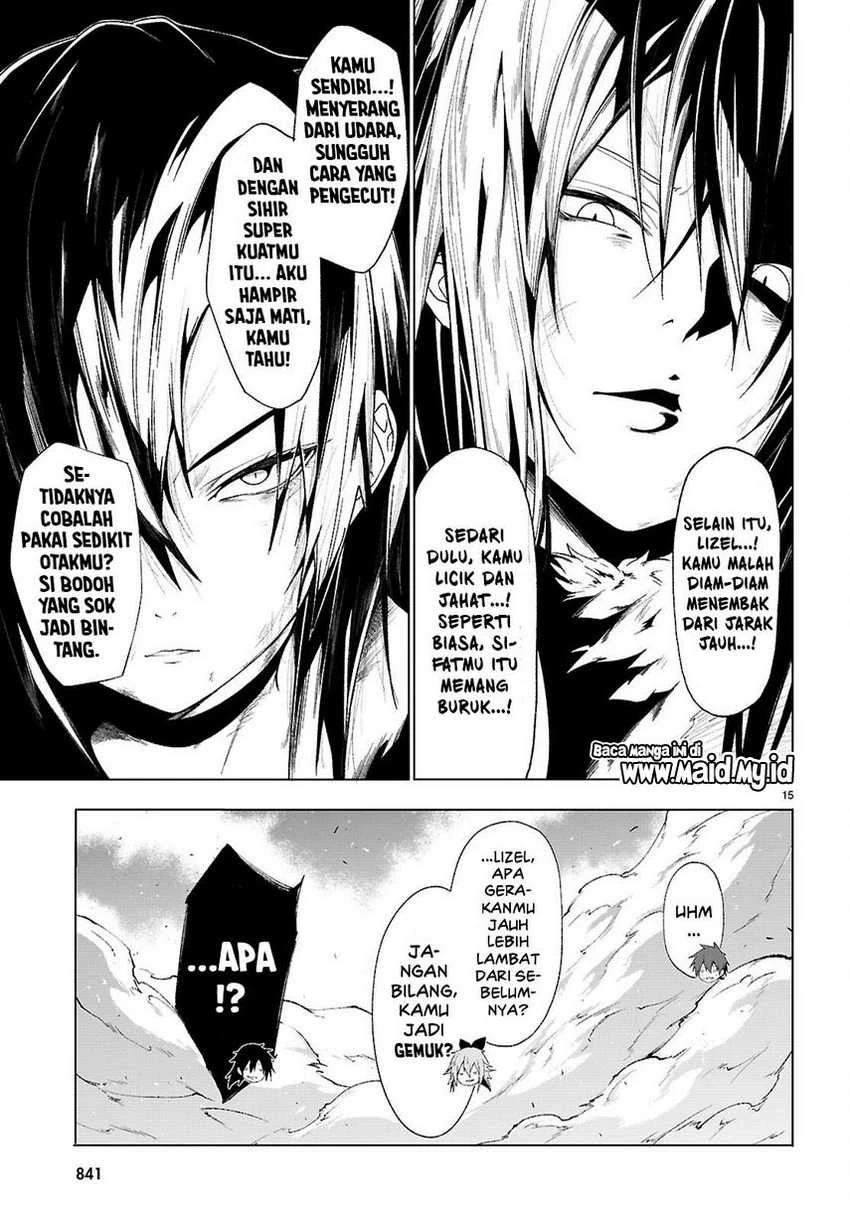 Halaman 15 — Maou Gakuen no Hangyakusha: Jinrui Hatsu no Maou Kouhou, Kenzoku Shoujo to Ouza wo Mezashite Nariagaru Chapter 49