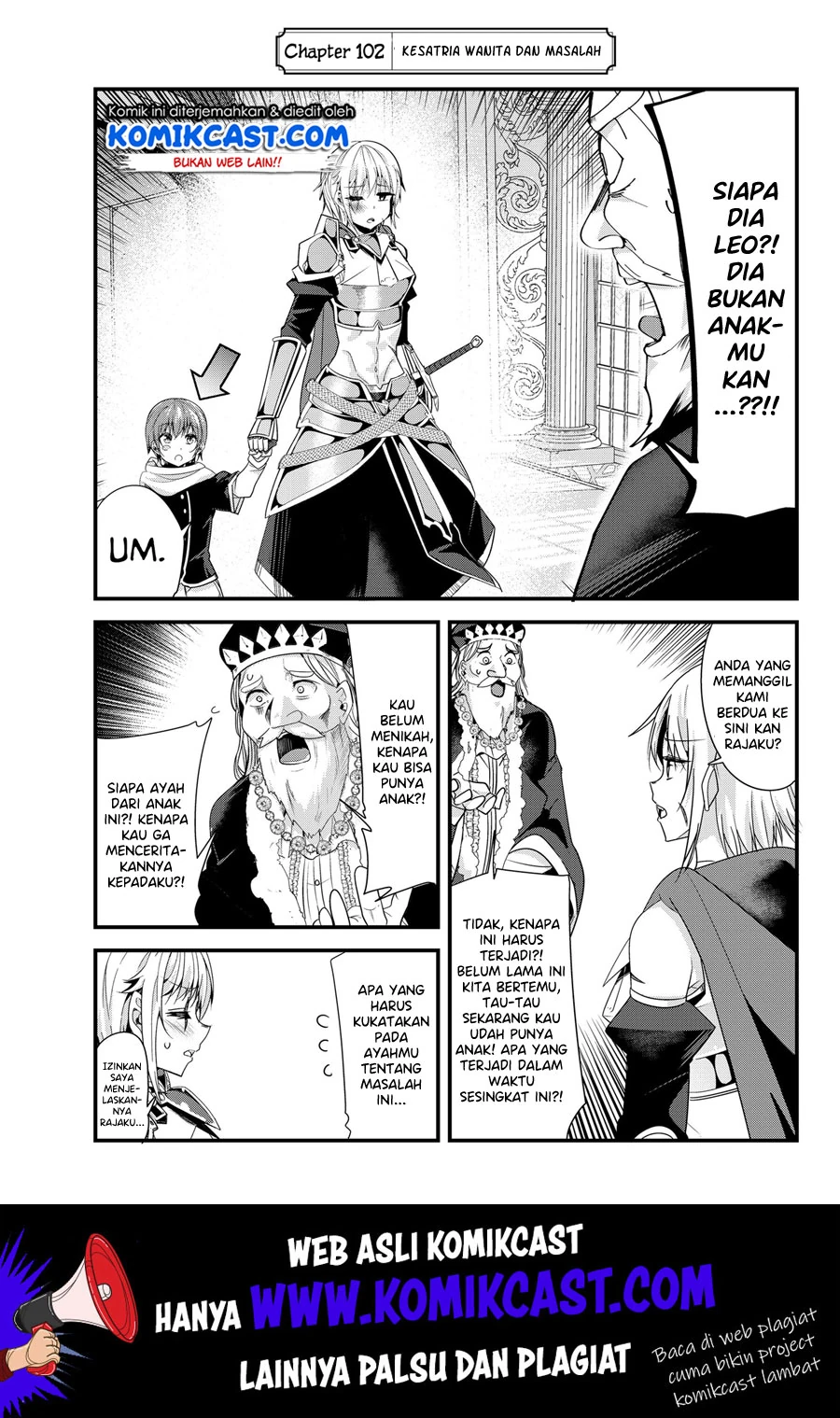 Halaman 4 — Imamade Ichido mo Onnaatsukai sareta Koto ga Nai Onna Kishi wo Onnaatsukai suru Manga Chapter 102