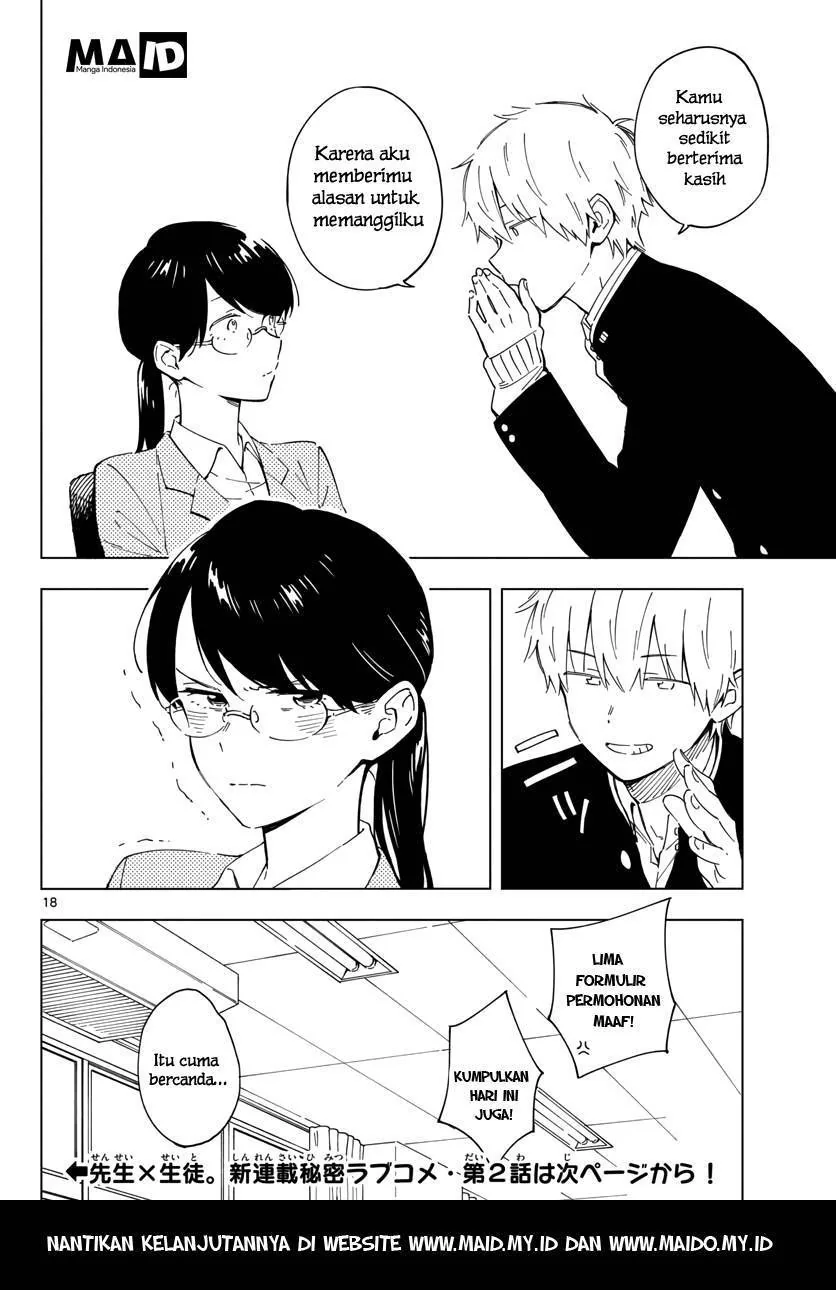 Halaman 20 — Sensei wa Koi wo Oshierarenai Chapter 1