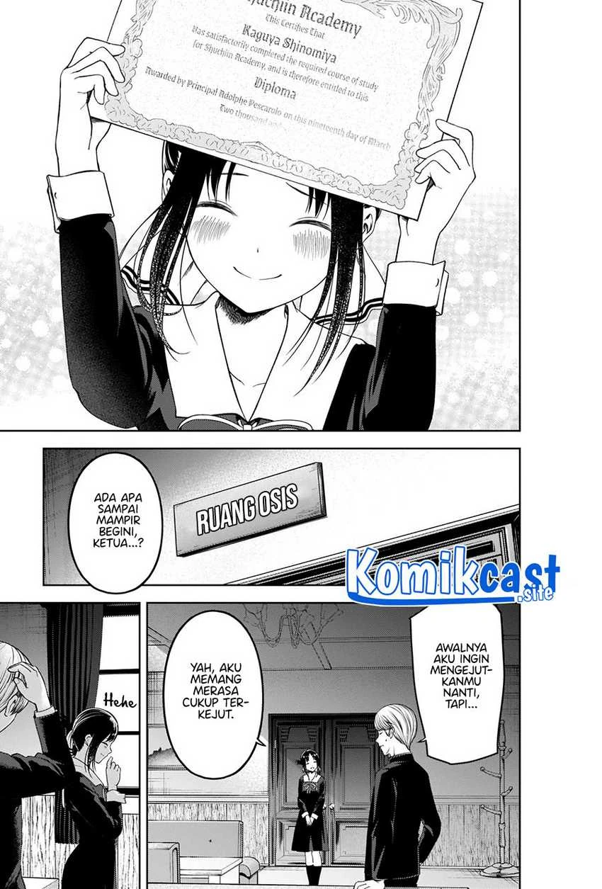 Halaman 9 — Kaguya-sama wa Kokurasetai: Tensai-tachi no Renai Zunousen Chapter 281