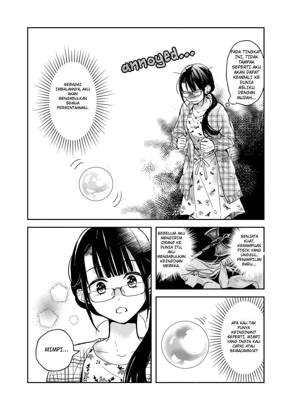 Halaman 7 — Isekai ni Kyuuseishu toshite Yobaremashita ga, Around 30 ni wa Muri nanode, Hissori Book Cafe Hajimemashita. Chapter 1