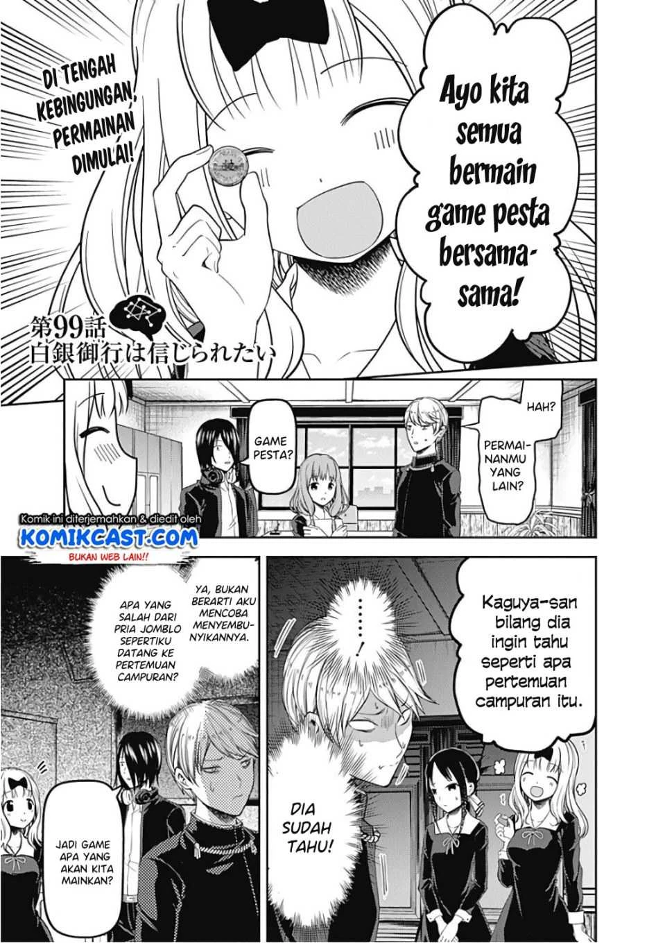 Halaman 4 — Kaguya-sama wa Kokurasetai: Tensai-tachi no Renai Zunousen Chapter 99