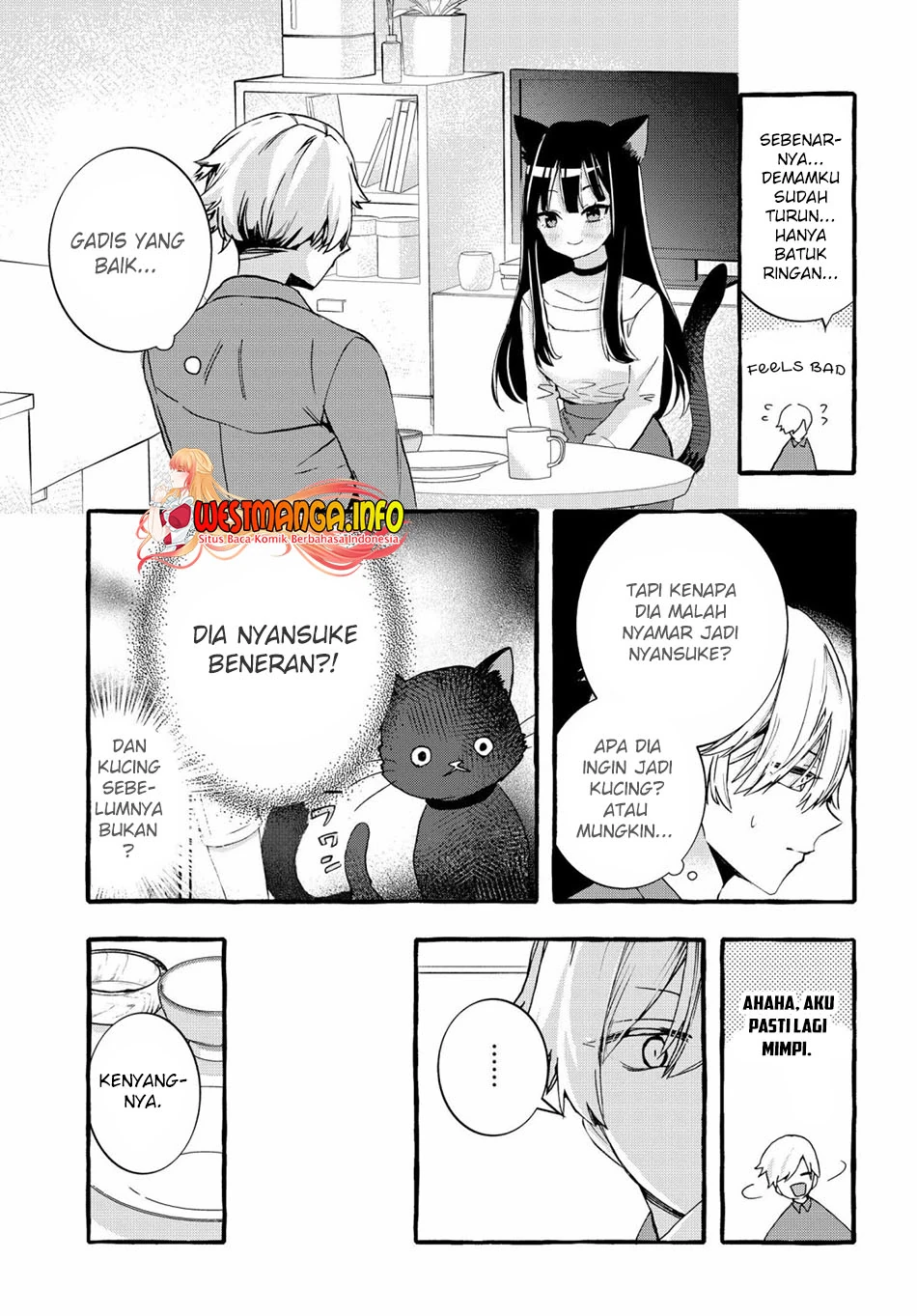 Halaman 5 — Chiteki de Cool na Kouhai Bijo, Ore no Kaineko ni Naru Chapter 3