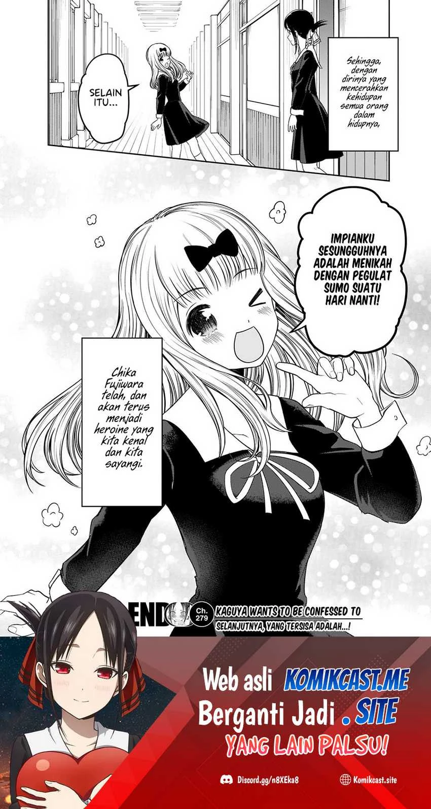 Halaman 19 — Kaguya-sama wa Kokurasetai: Tensai-tachi no Renai Zunousen Chapter 279