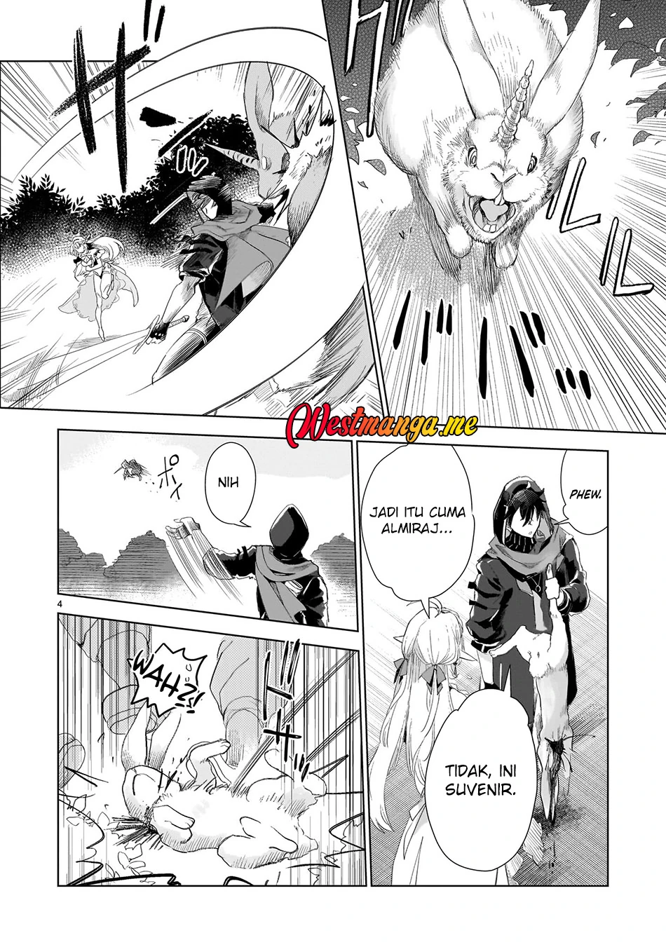 Halaman 4 — Elf-zuma to Hajimeru Yuukyuu no Tabi: Densetsu no Yuusha, Aisuru Elf to Tomo ni 100-nen Mae ni Sukutta Sekai wo Tabisuru Chapter 3