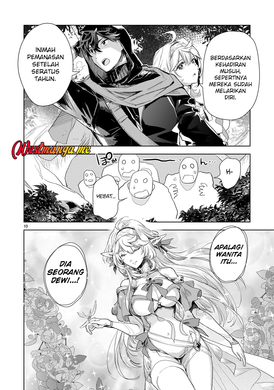 Halaman 9 — Elf-zuma to Hajimeru Yuukyuu no Tabi: Densetsu no Yuusha, Aisuru Elf to Tomo ni 100-nen Mae ni Sukutta Sekai wo Tabisuru Chapter 3