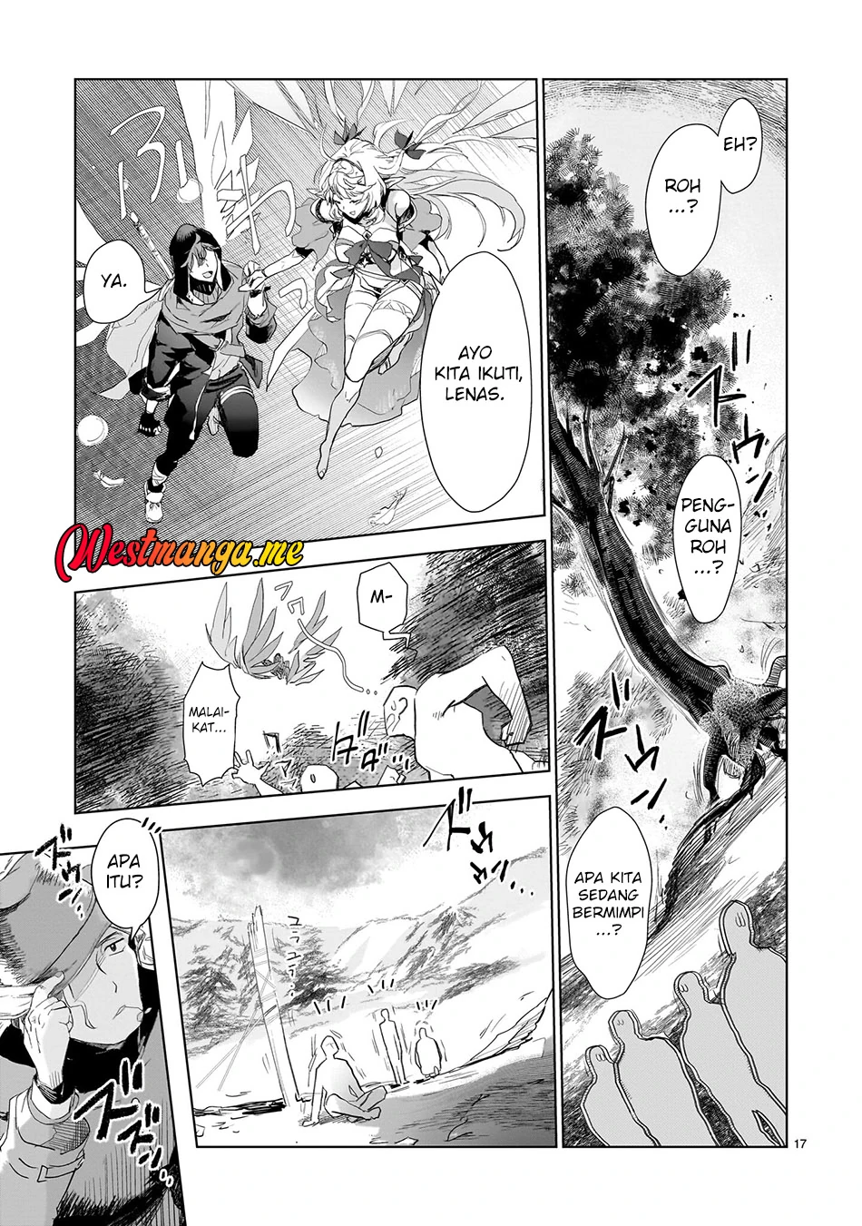 Halaman 16 — Elf-zuma to Hajimeru Yuukyuu no Tabi: Densetsu no Yuusha, Aisuru Elf to Tomo ni 100-nen Mae ni Sukutta Sekai wo Tabisuru Chapter 3