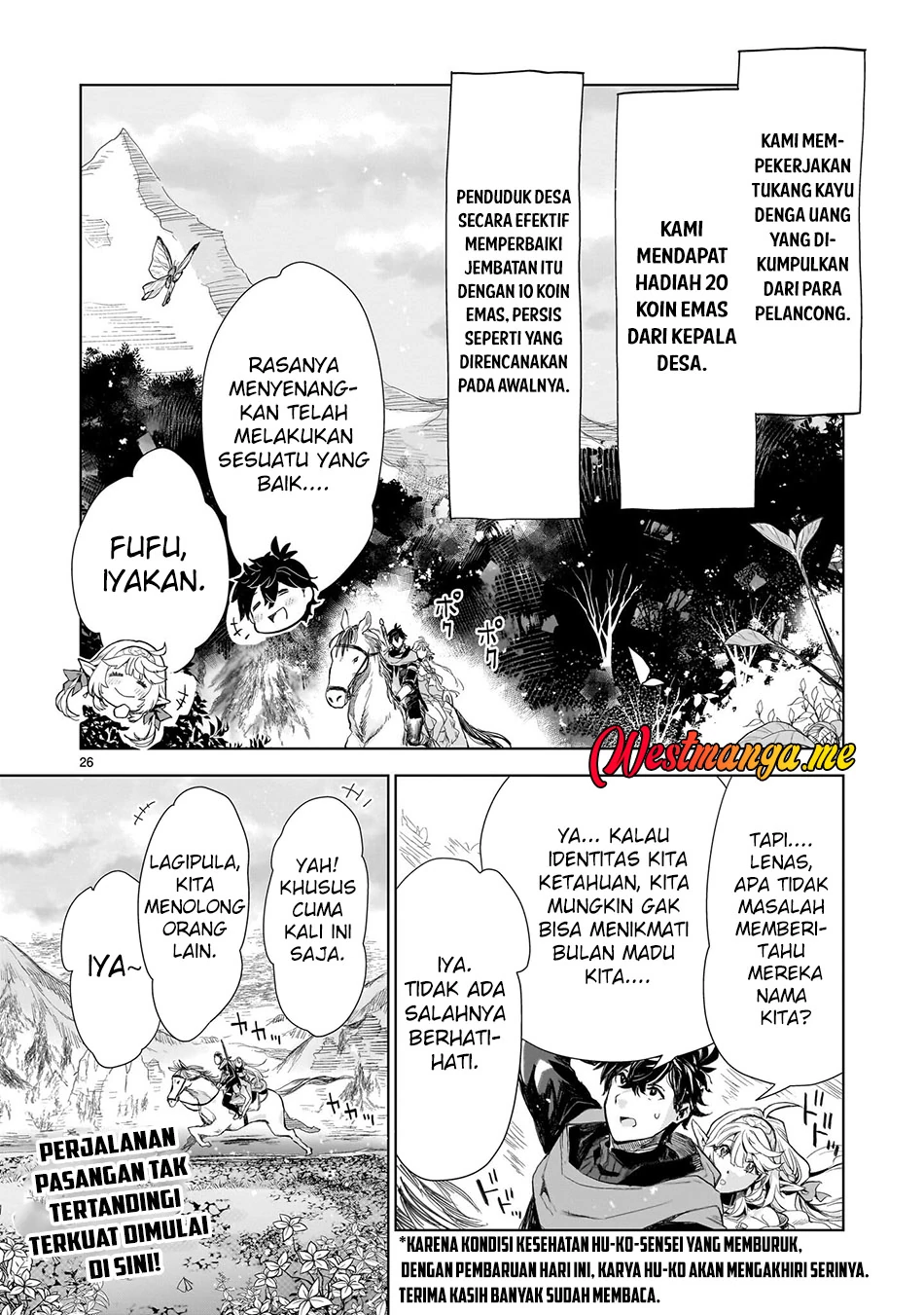 Halaman 24 — Elf-zuma to Hajimeru Yuukyuu no Tabi: Densetsu no Yuusha, Aisuru Elf to Tomo ni 100-nen Mae ni Sukutta Sekai wo Tabisuru Chapter 3
